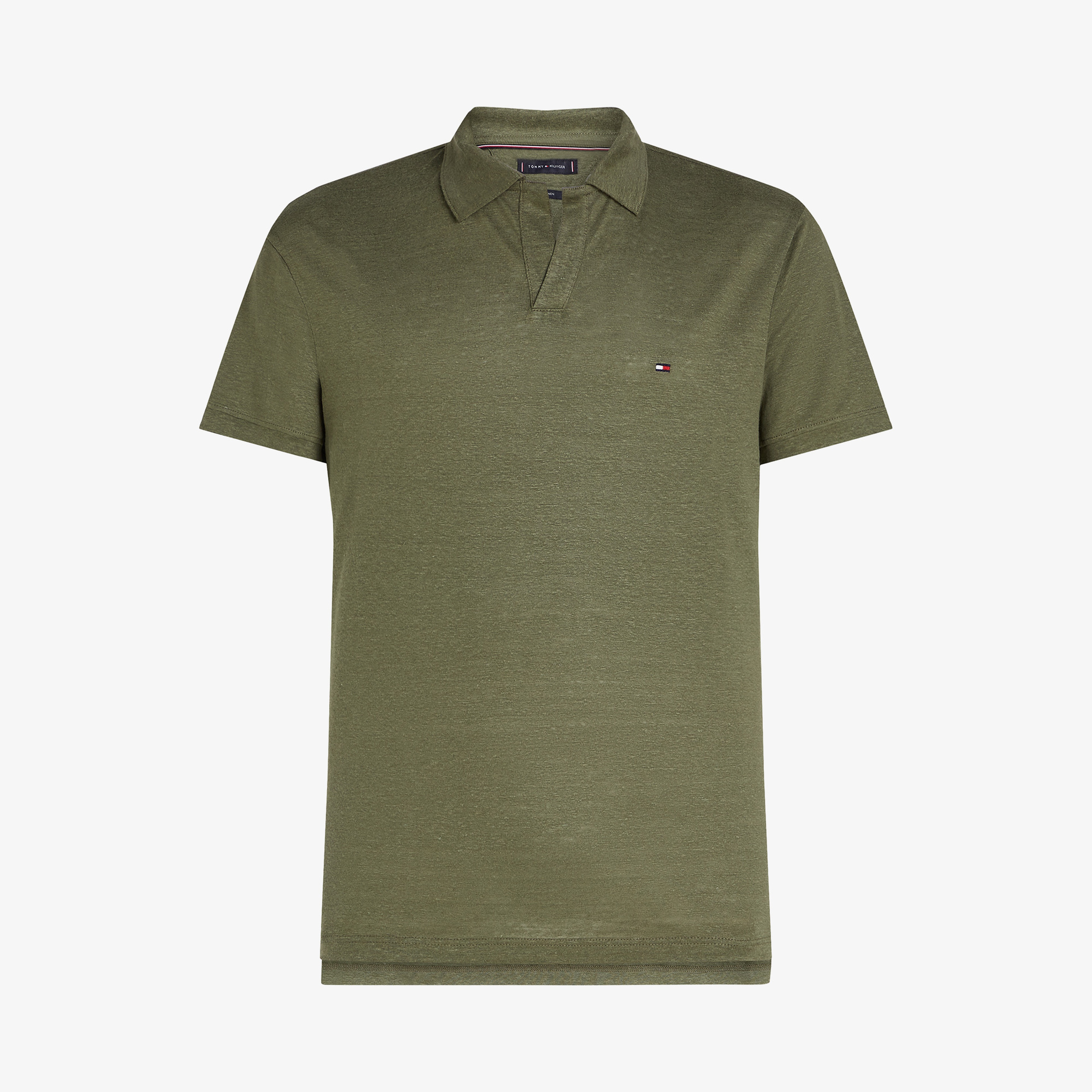 Tommy Hilfiger Pure Linen Reg Erkek Yeşil Polo