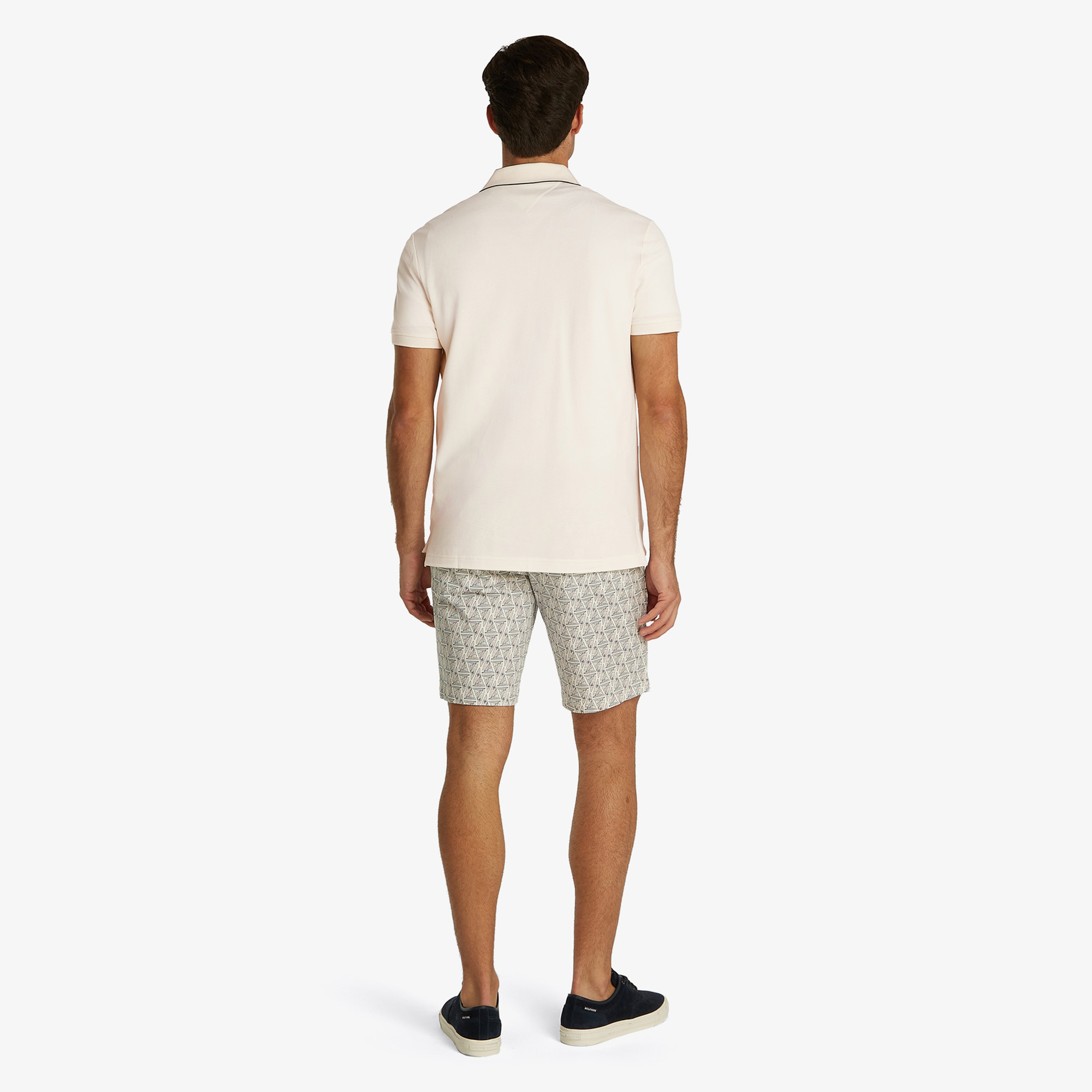 Tommy Hilfiger Icon Regular Erkek Krem Rengi Polo