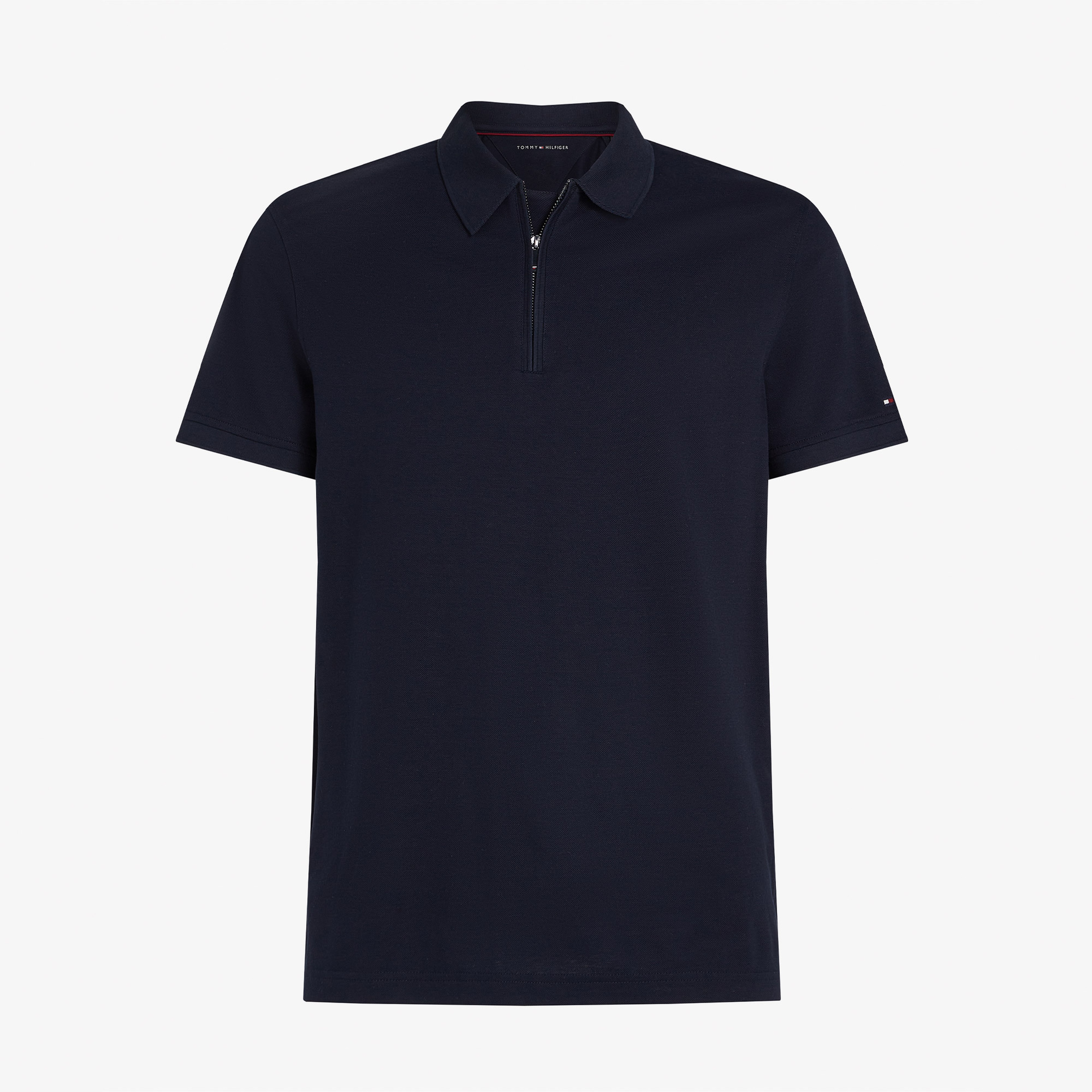 Tommy Hilfiger Dc Performance Zip Erkek Mavi Polo