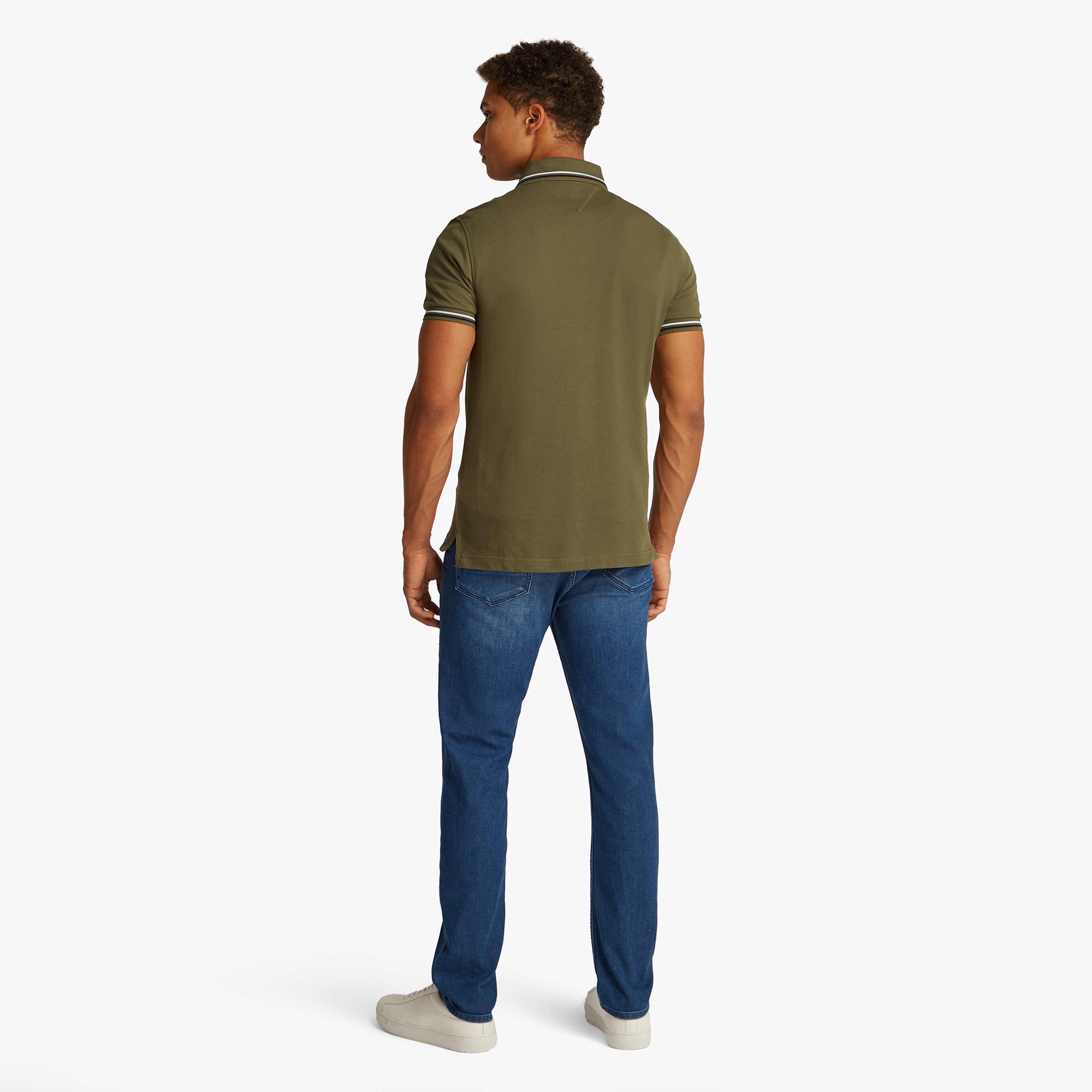 Tommy Hilfiger Erkek Haki Polo