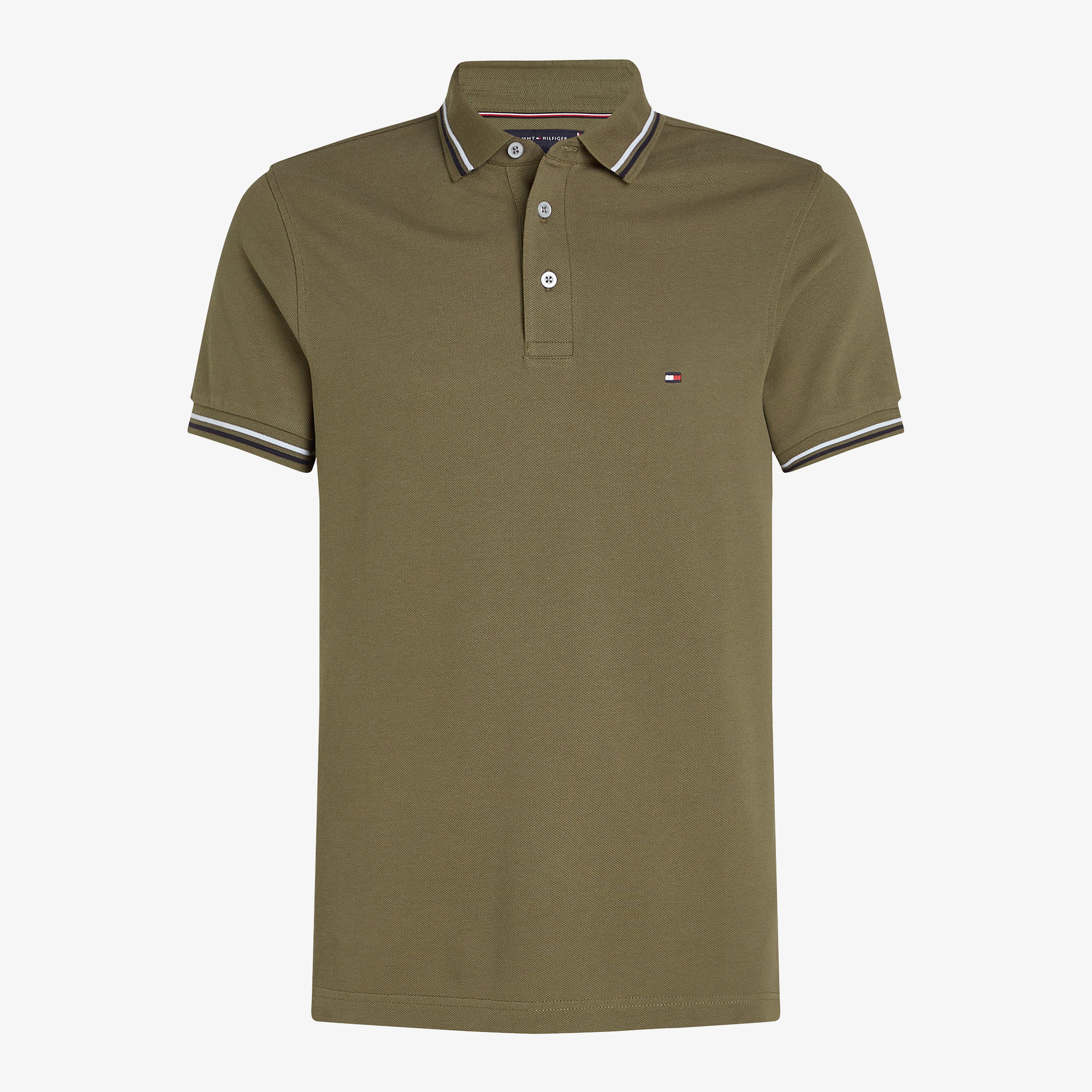 Tommy Hilfiger Erkek Haki Polo
