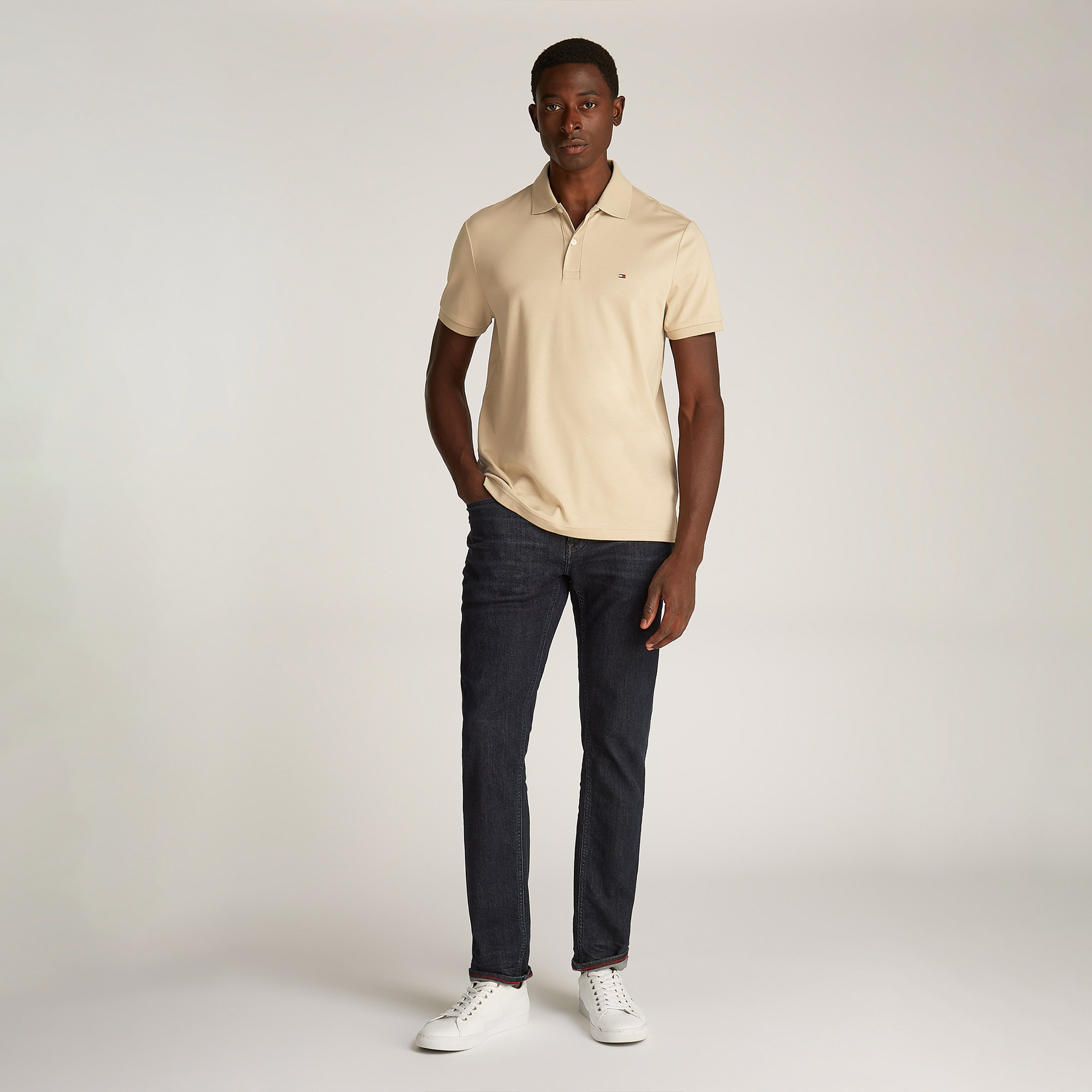 Tommy Hilfiger Erkek Haki Polo