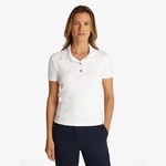 Tommy Hilfiger Slim Gold Button Kadın Beyaz Polo