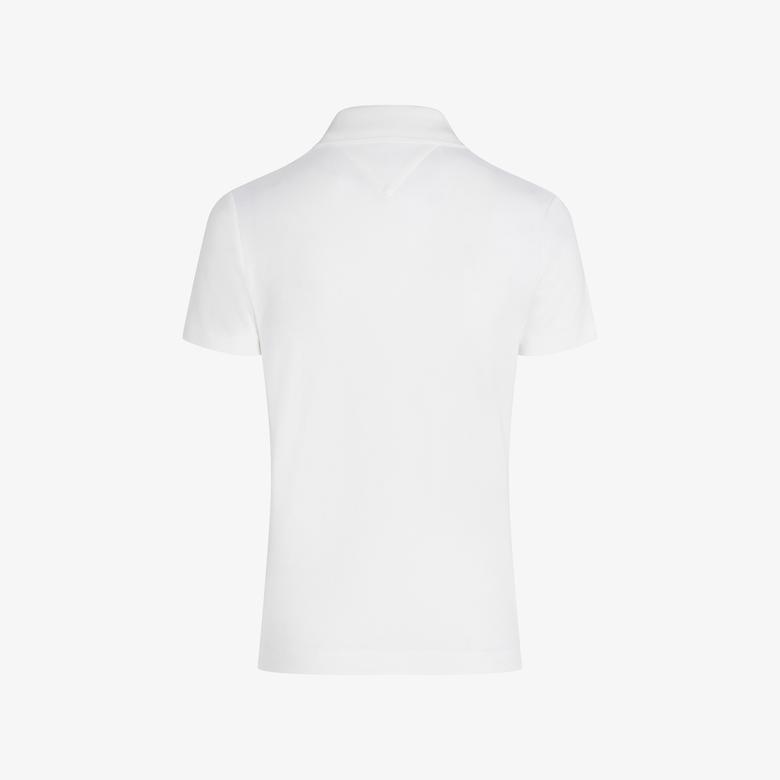Tommy Hilfiger Slim Gold Button Kadın Beyaz Polo