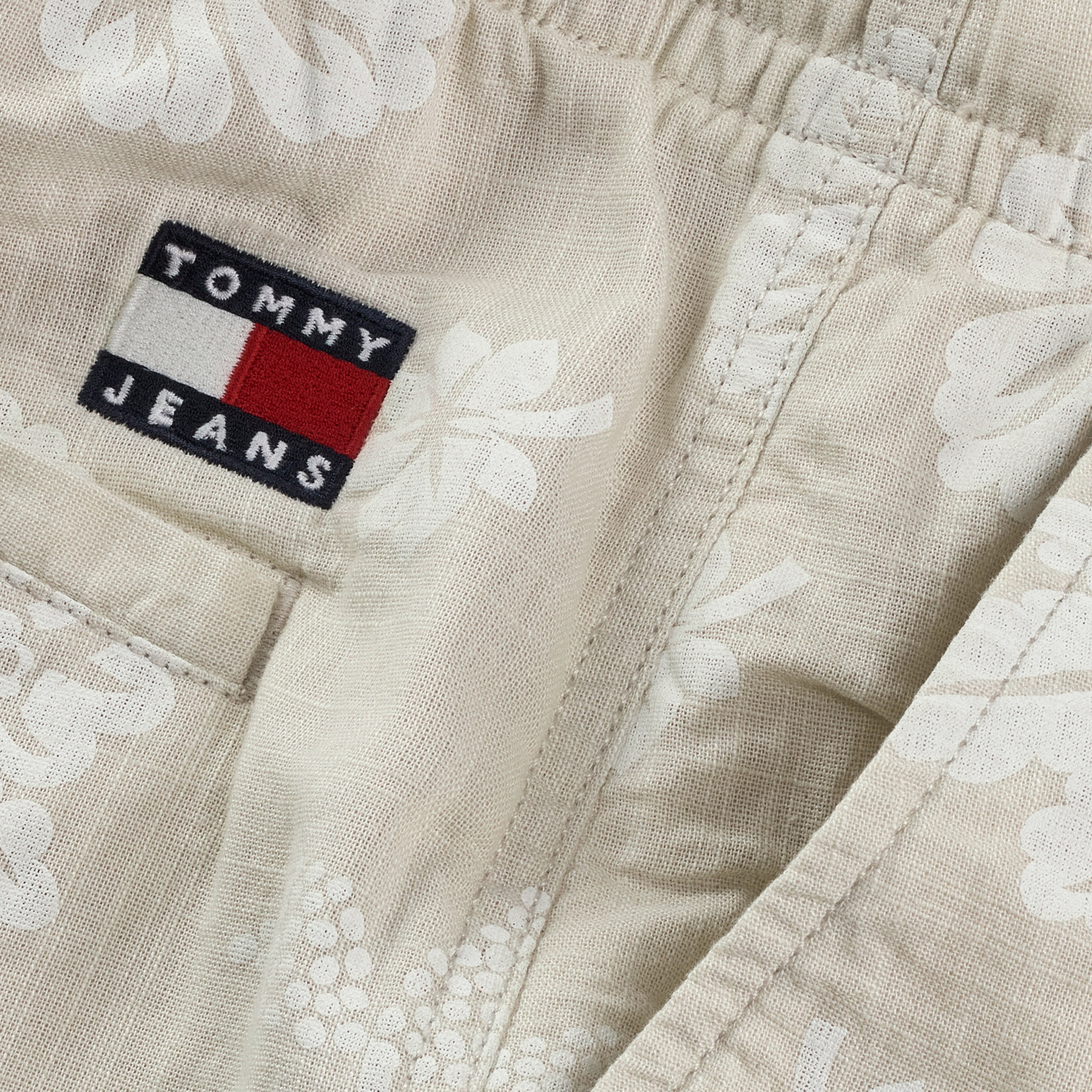 Tommy Jeans Slub Aop Beach Ext Erkek Bej Şort