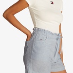 Tommy Jeans Cotton Linen Kadın Lacivert Şort