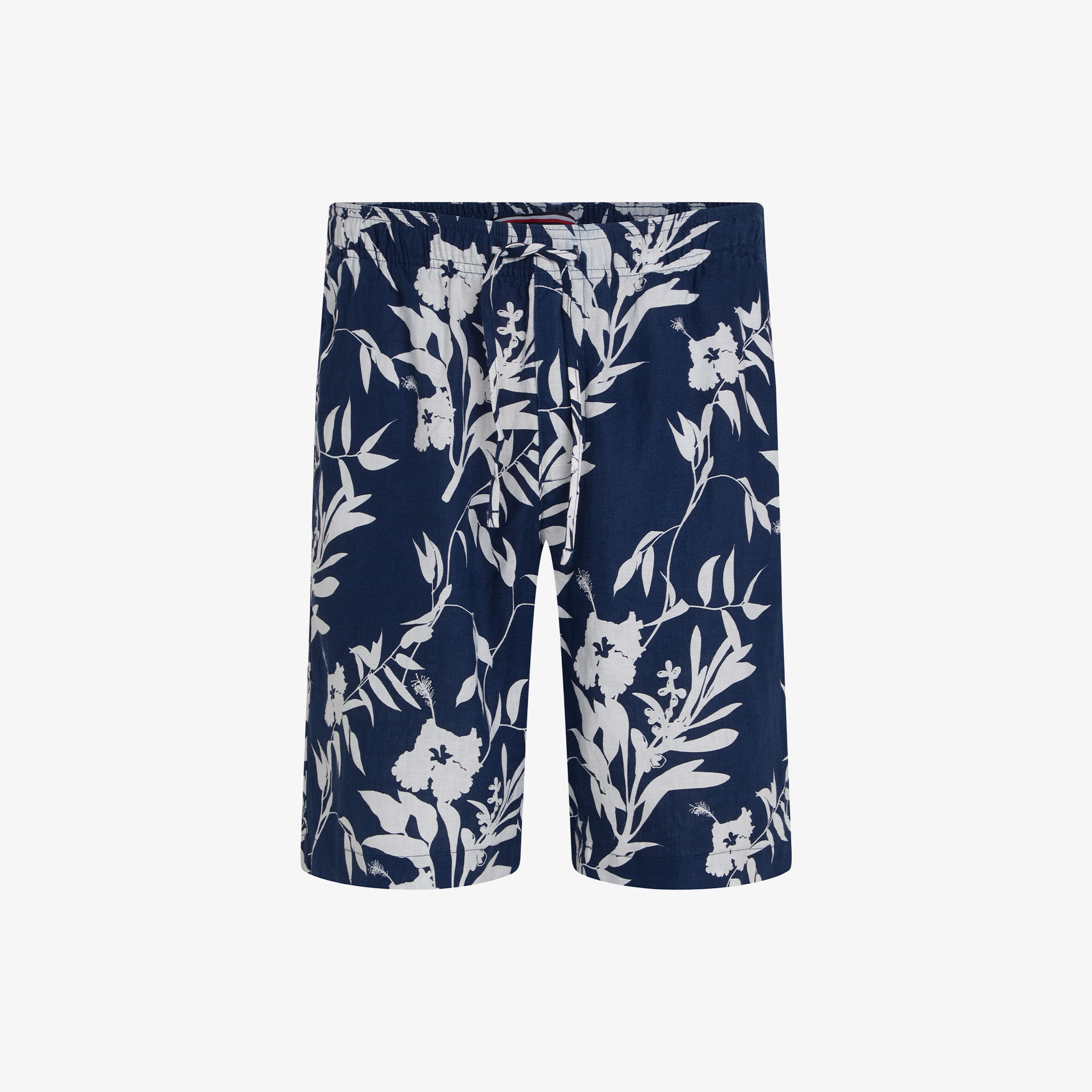 Tommy Hilfiger Harlem Po Linen Print Erkek Mavi Şort
