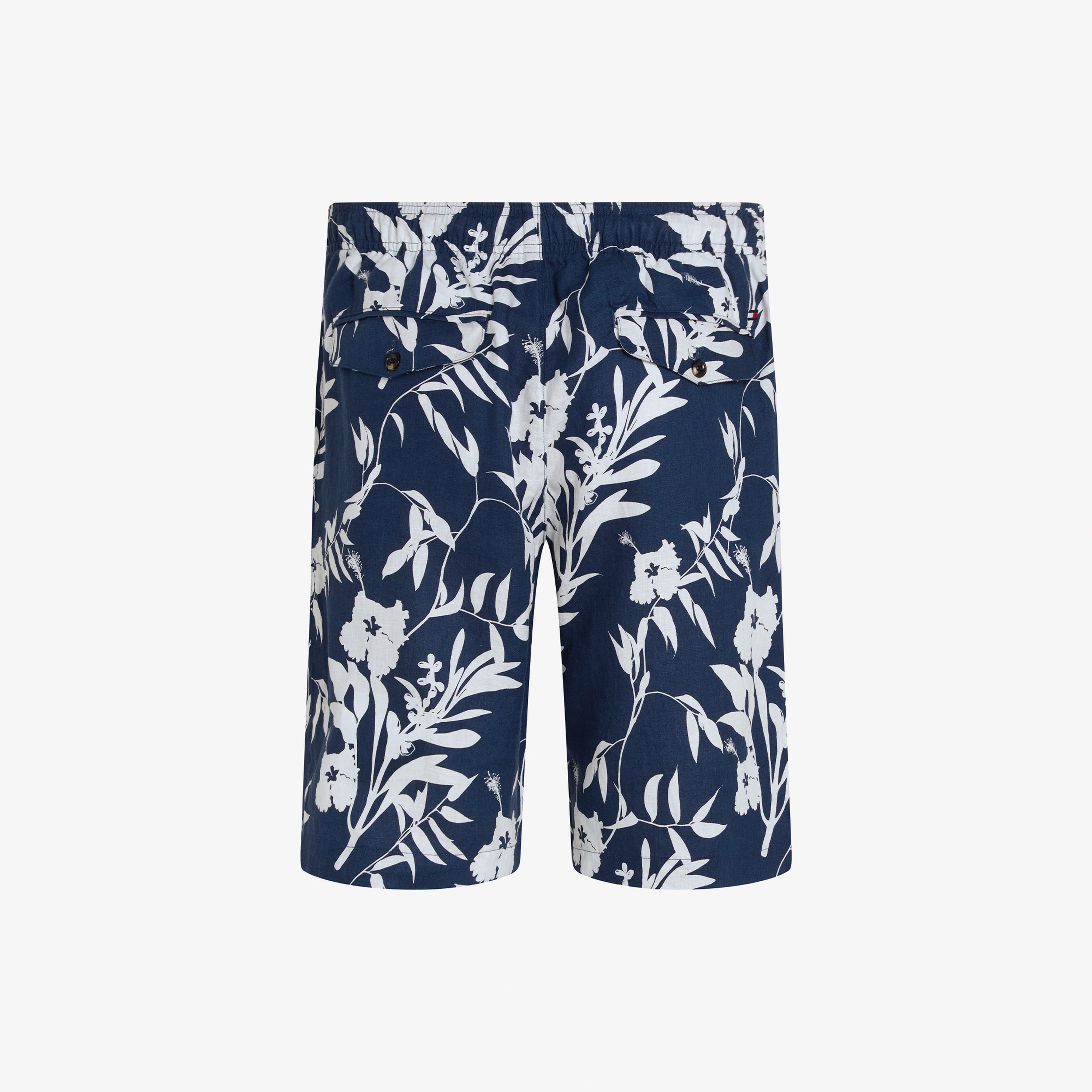 Tommy Hilfiger Harlem Po Linen Print Erkek Mavi Şort
