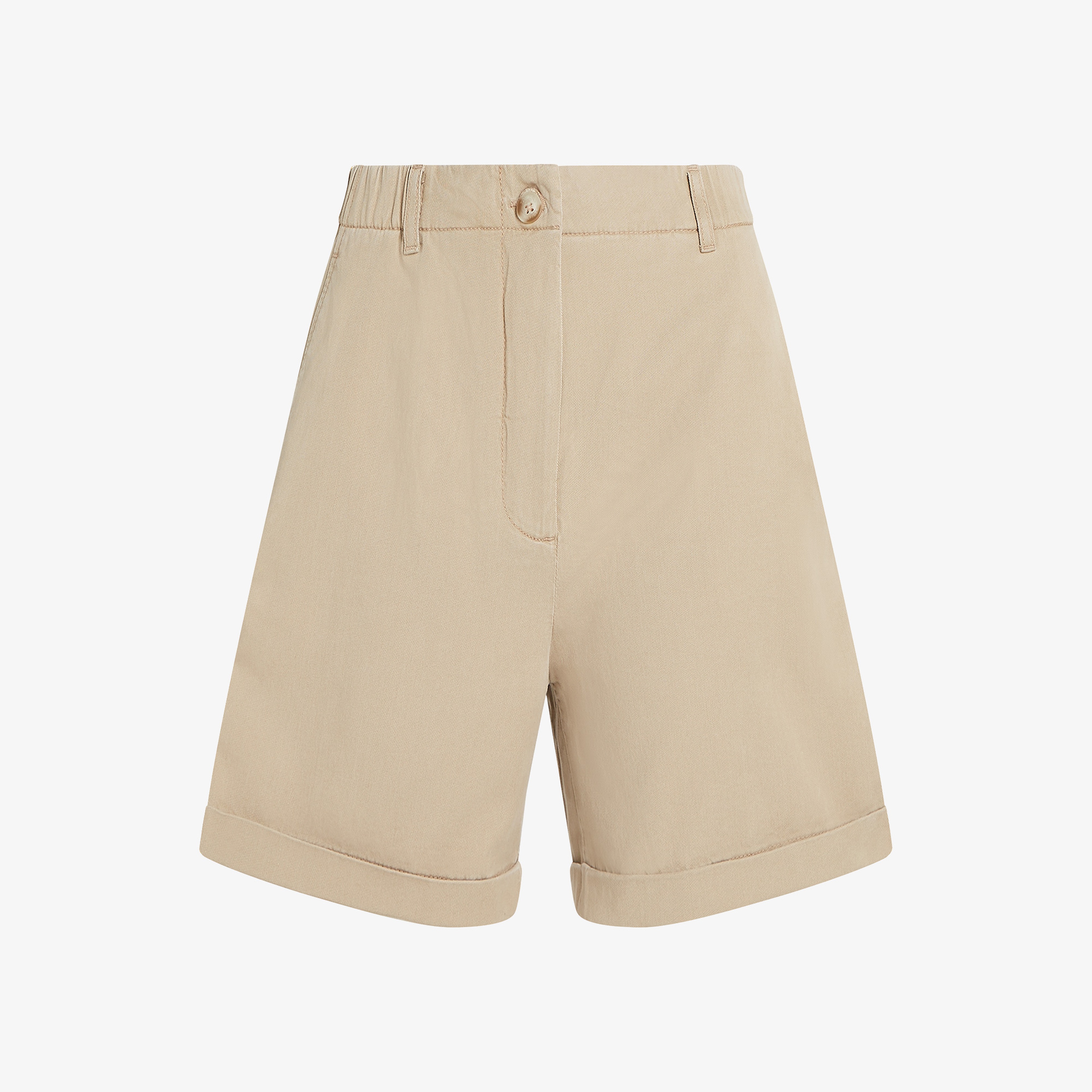 Tommy Hilfiger Co Tencel Chino Kadın Bej Şort