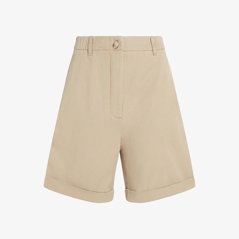 Tommy Hilfiger Co Tencel Chino Kadın Bej Şort