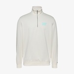 Tommy Jeans Reg Bubble Qrtr Zip Frnt/Bck Erkek Beyaz Sweatshirt