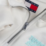 Tommy Jeans Reg Bubble Qrtr Zip Frnt/Bck Erkek Beyaz Sweatshirt