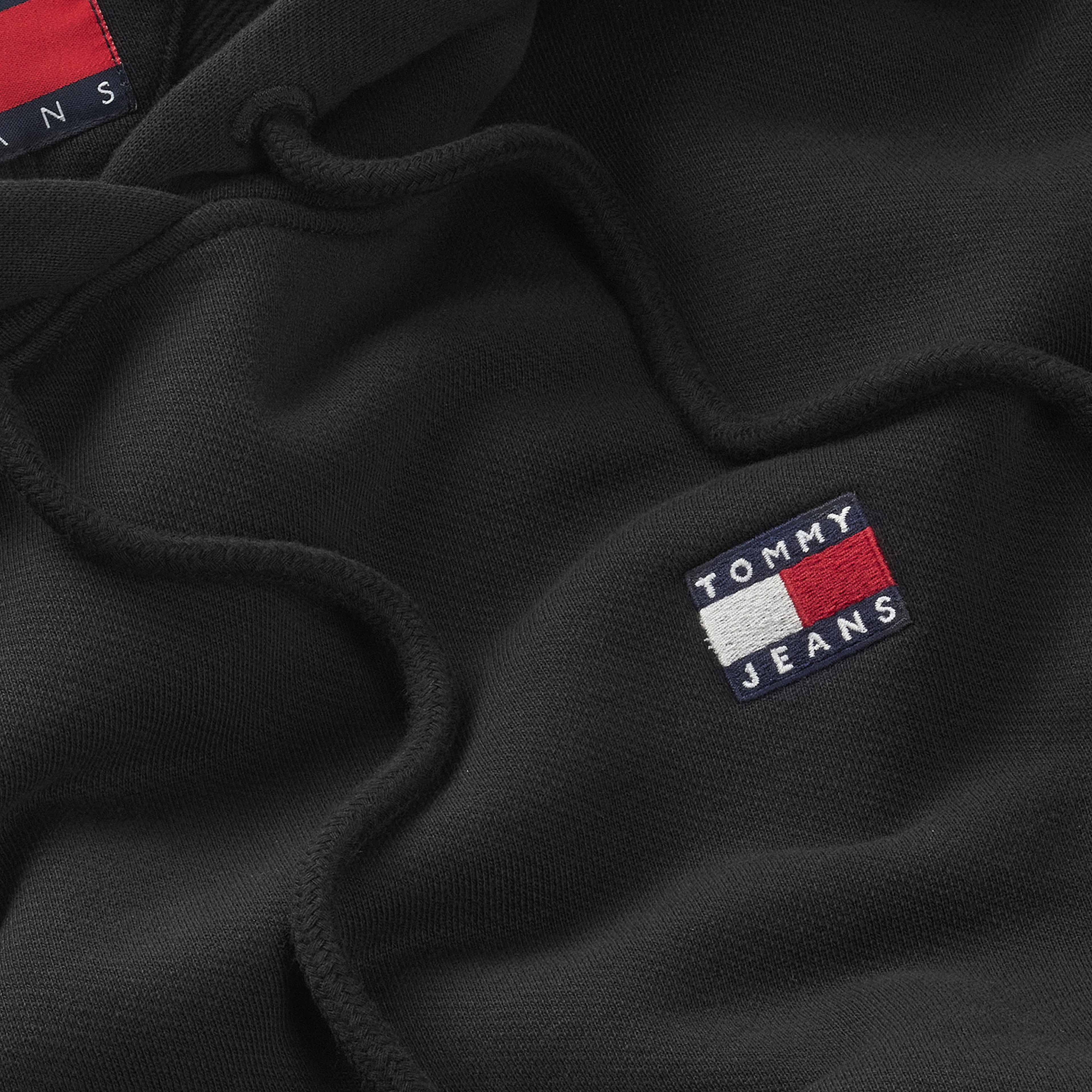 Tommy Jeans Bxy Badge Ext Kadın Siyah Sweatshirt