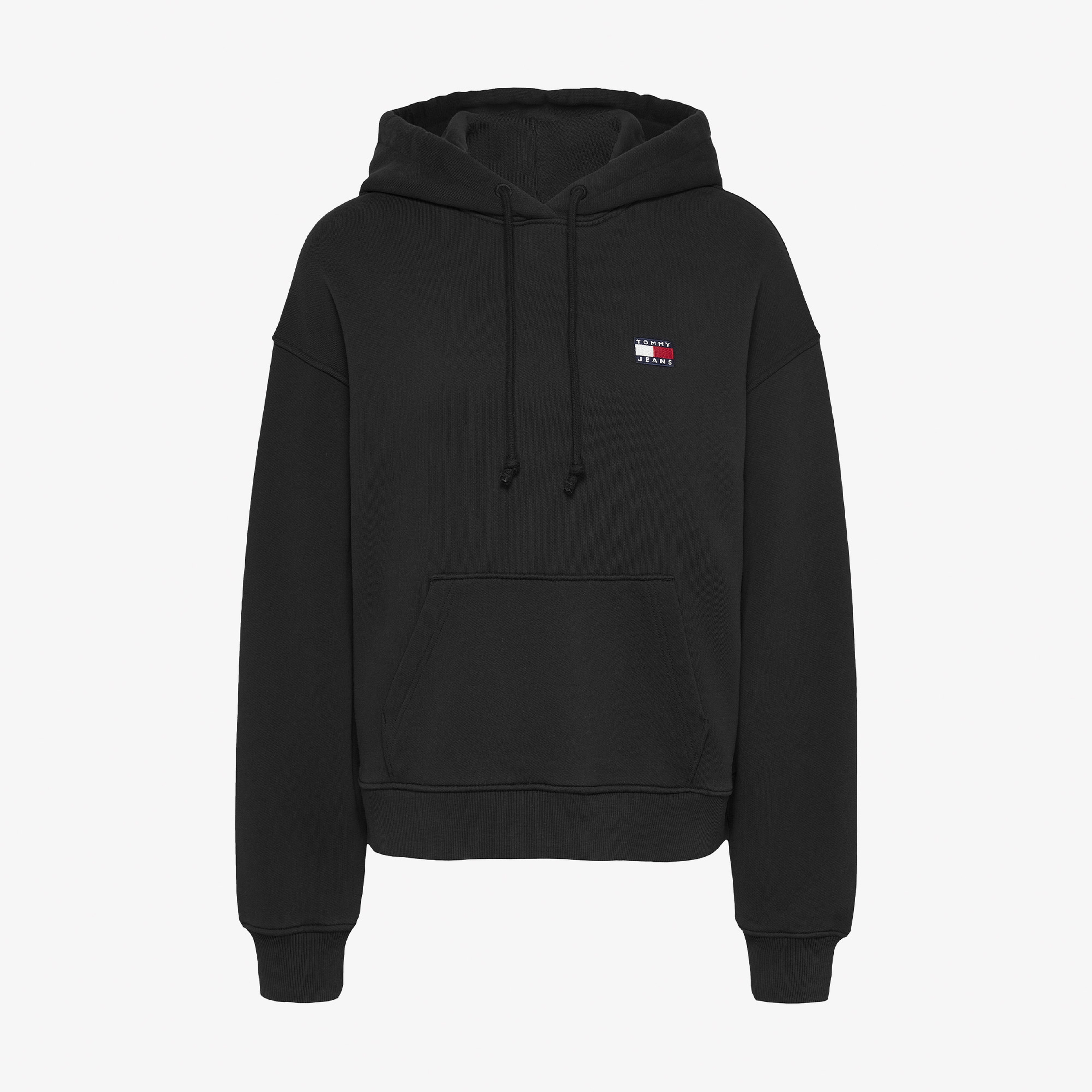 Tommy Jeans Bxy Badge Ext Kadın Siyah Sweatshirt