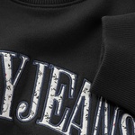 Tommy Jeans Relax Floral Varsity Crew Kadın Siyah Sweatshirt