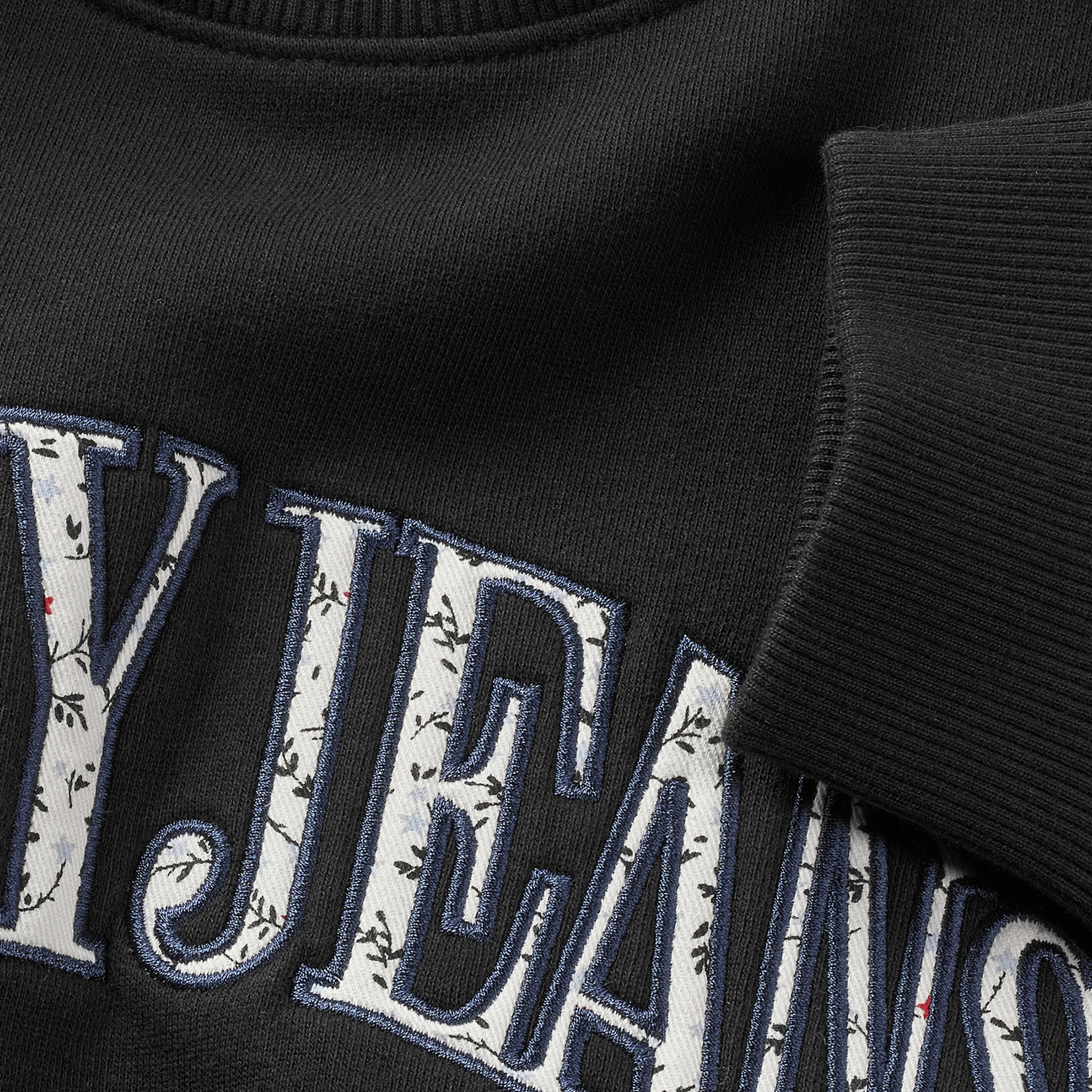 Tommy Jeans Relax Floral Varsity Crew Kadın Siyah Sweatshirt