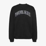 Tommy Jeans Relax Floral Varsity Crew Kadın Siyah Sweatshirt
