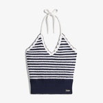 Tommy Jeans Tjcw Breton Stripe Kadın Mavi Triko