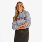 Tommy Jeans Crop Cneck Collar Kadın Gri Sweatshirt