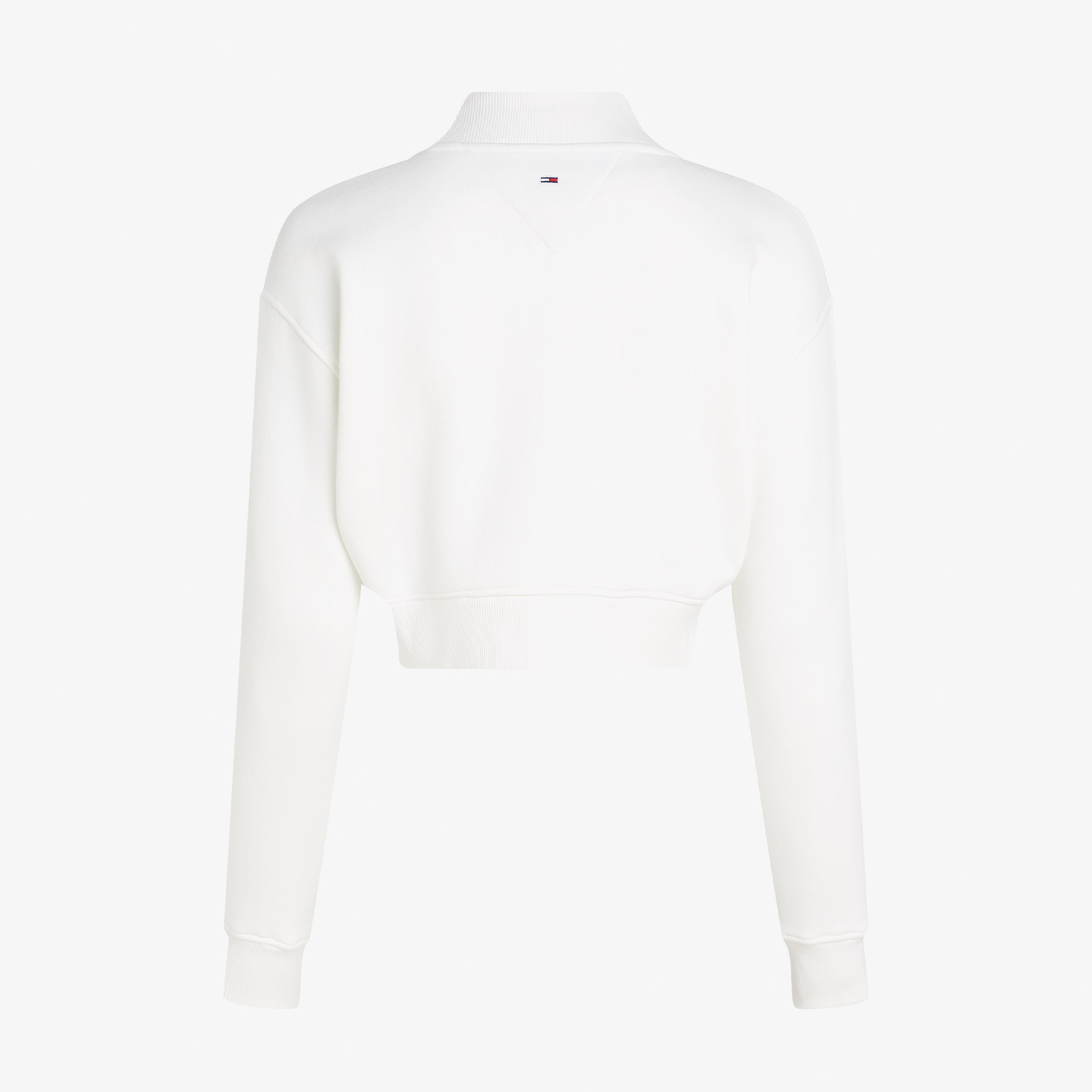 Tommy Jeans Crop Rwb Kadın Beyaz Sweatshirt