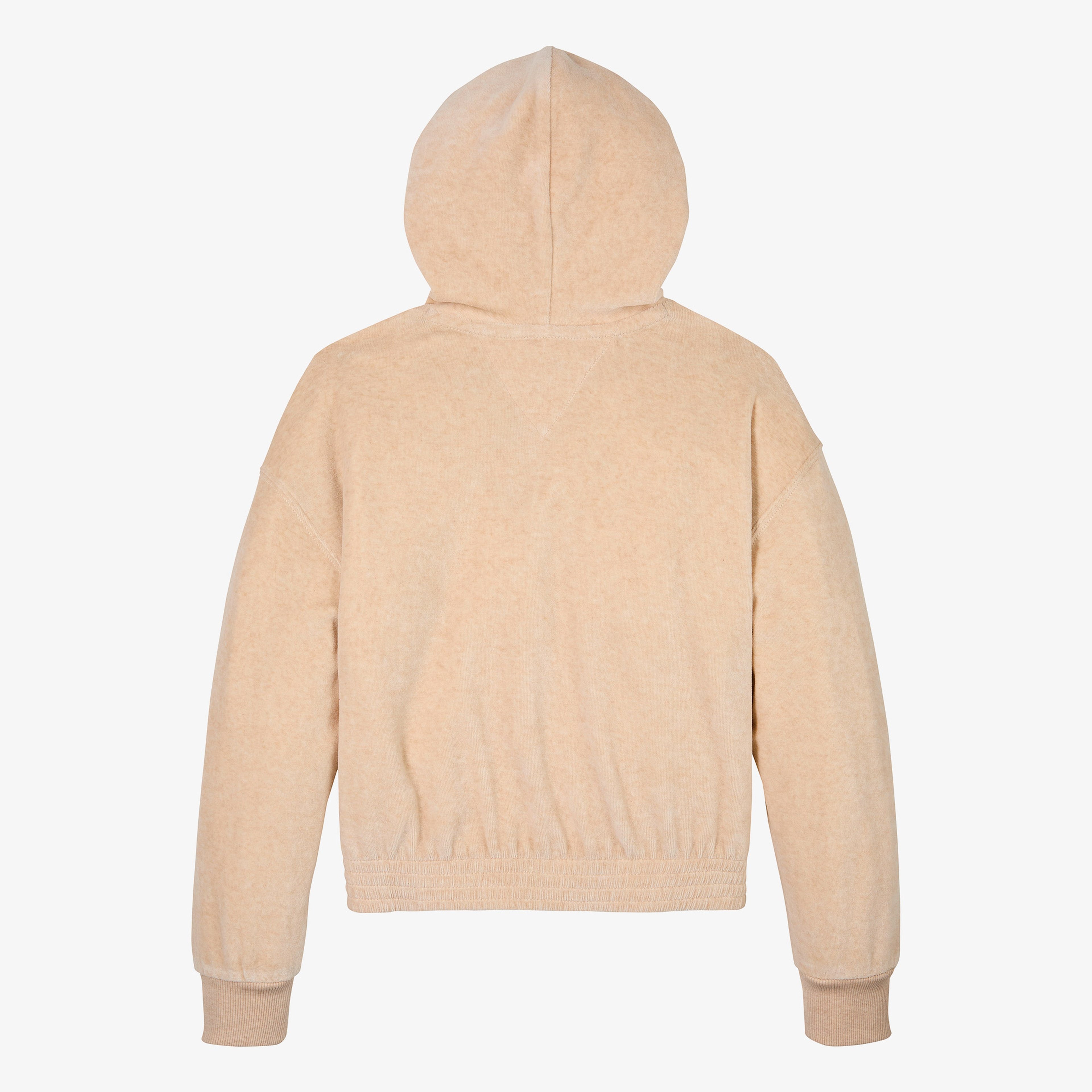Tommy Hilfiger Script Velour Çocuk Bej Hoodie