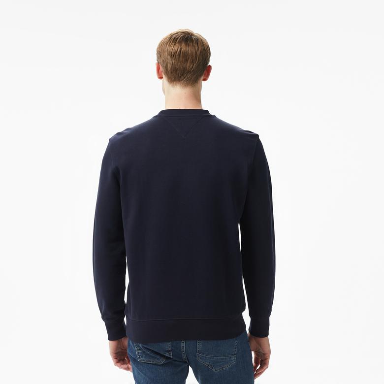 Tommy Hilfiger Essential Terry Crewneck Erkek Mavi Sweatshirt
