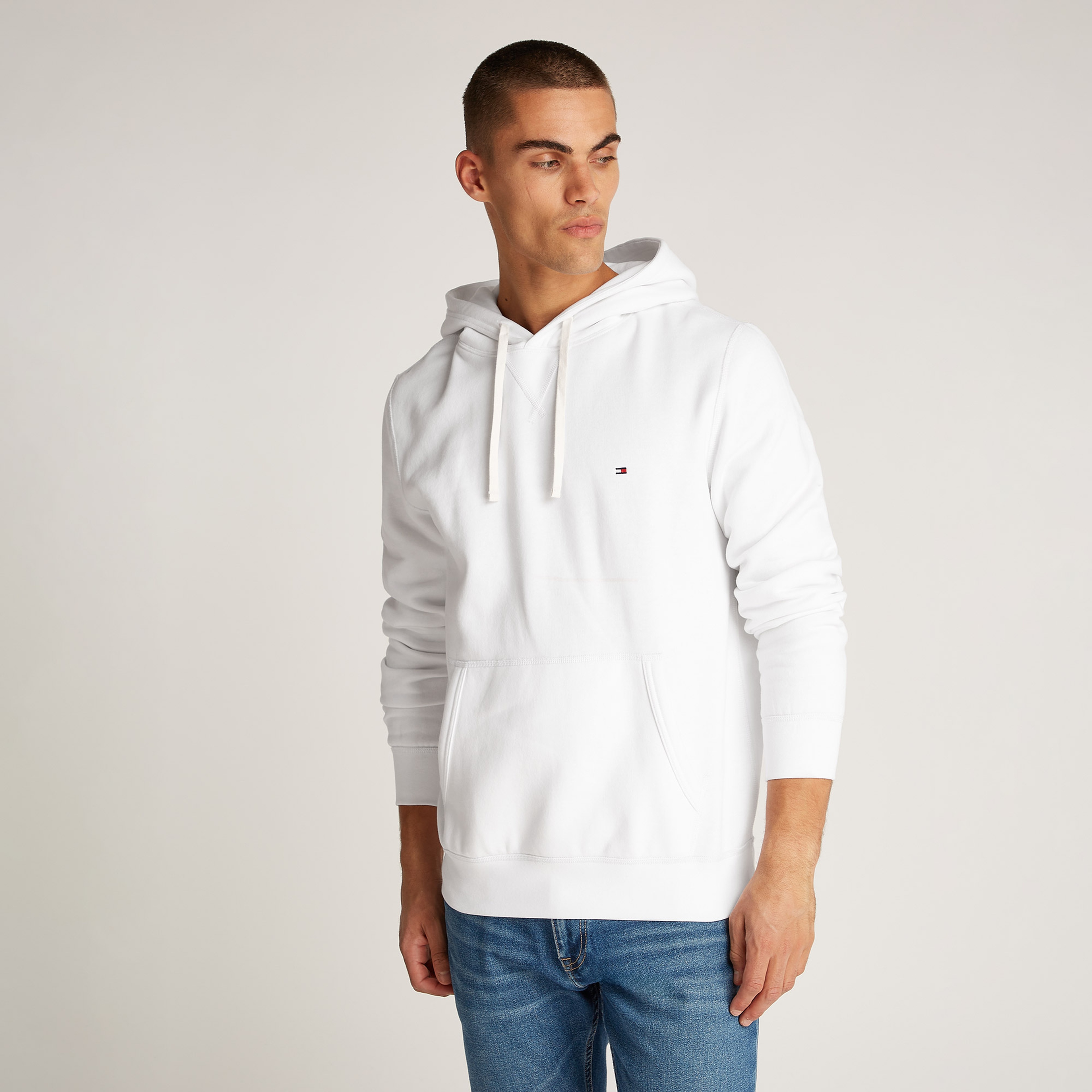 Tommy Hilfiger Erkek Beyaz Sweatshirt