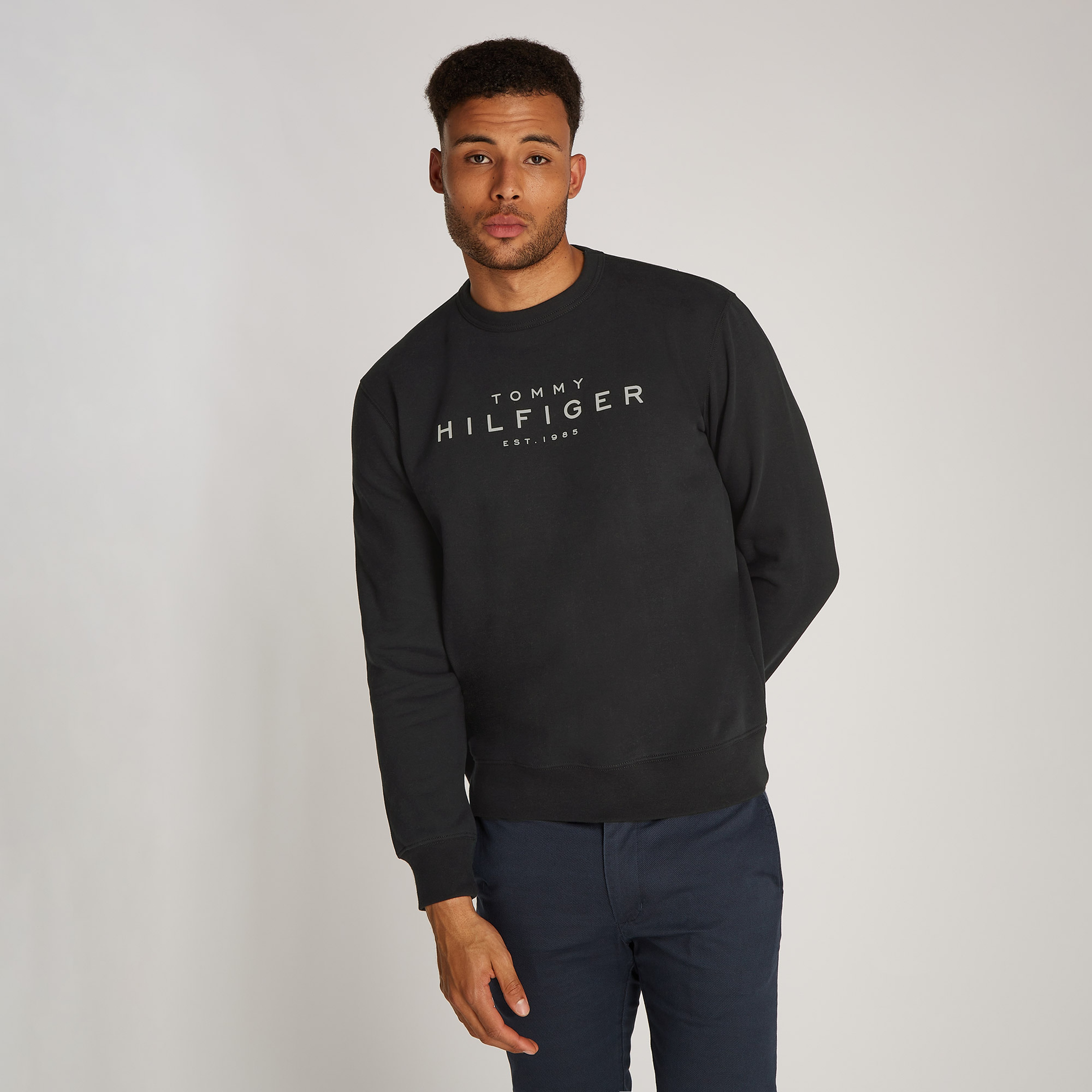 Tommy Hilfiger Erkek Mavi Sweatshirt