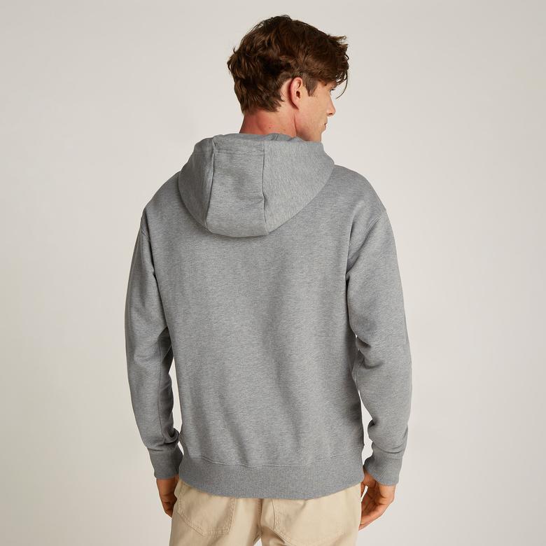 Tommy Hilfiger Small Crest Erkek Gri Sweatshirt