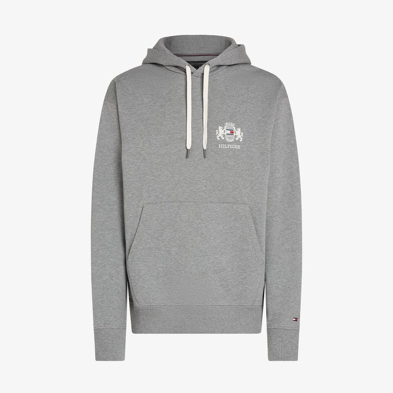 Tommy Hilfiger Small Crest Erkek Gri Sweatshirt