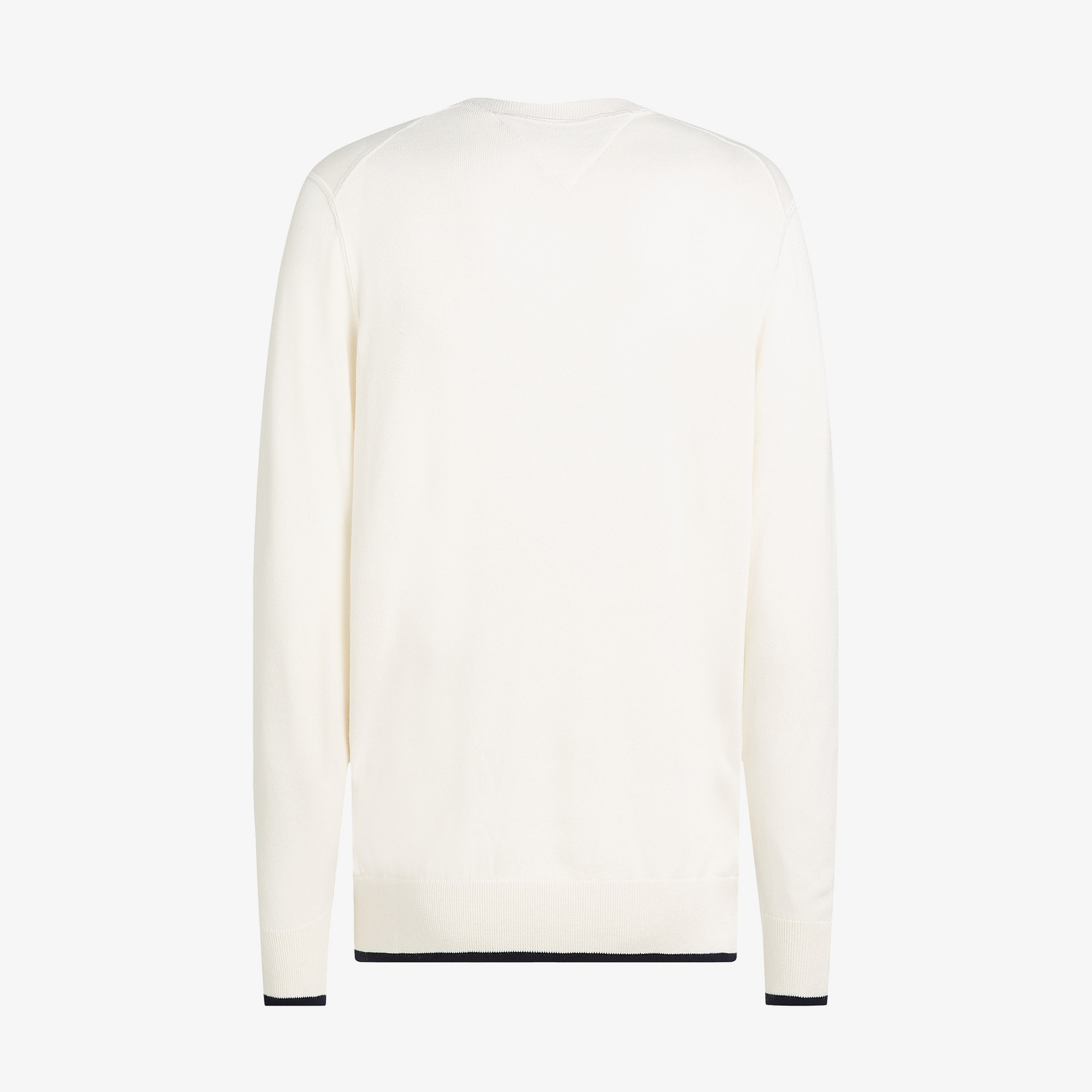 Tommy Hilfiger Graphic Cotton Crew Erkek Beyaz Kazak