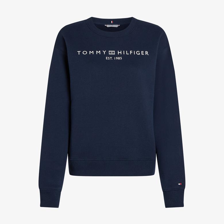 Tommy Hilfiger Mdrn Reg Corp Logo C-Nk Kadın Lacivert Sweatshirt