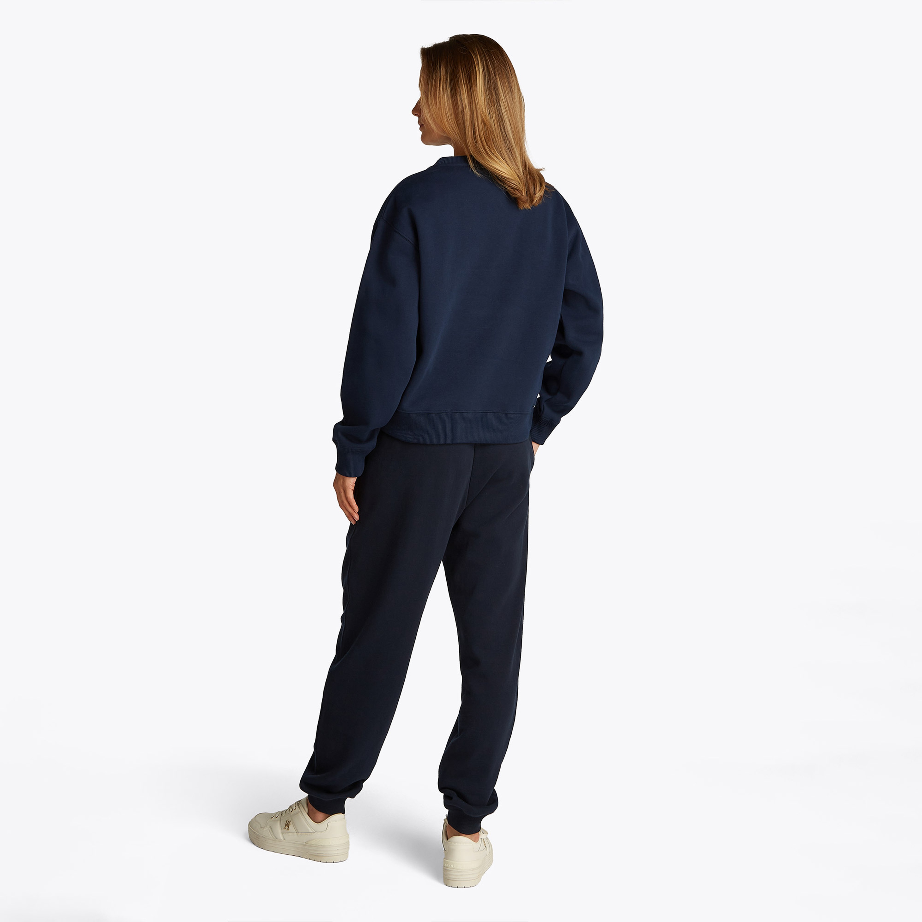 Tommy Hilfiger Mdrn Reg Corp Logo C-Nk Kadın Lacivert Sweatshirt