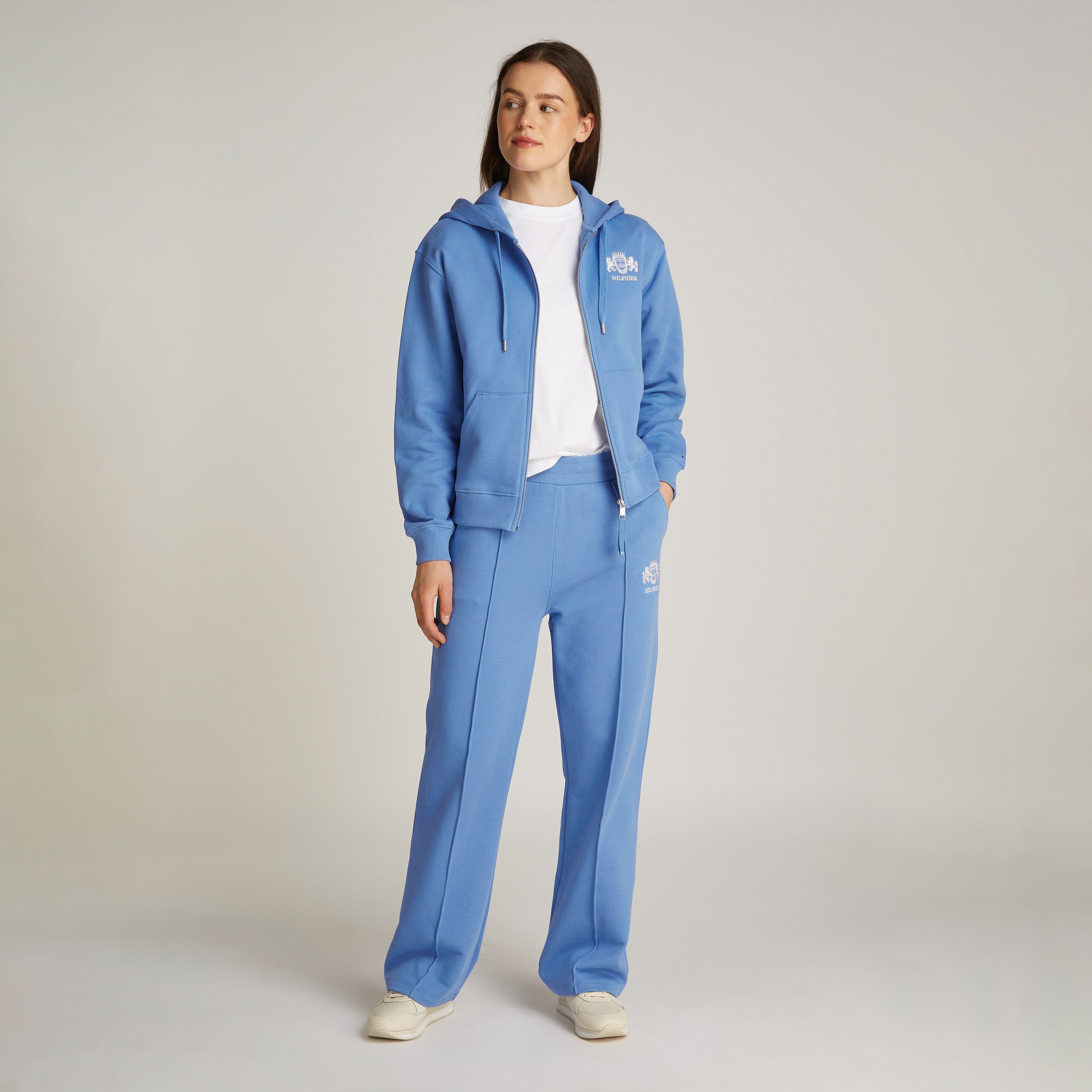 Tommy Hilfiger Reg Varsity Zip Kadın Mavi Sweatshirt