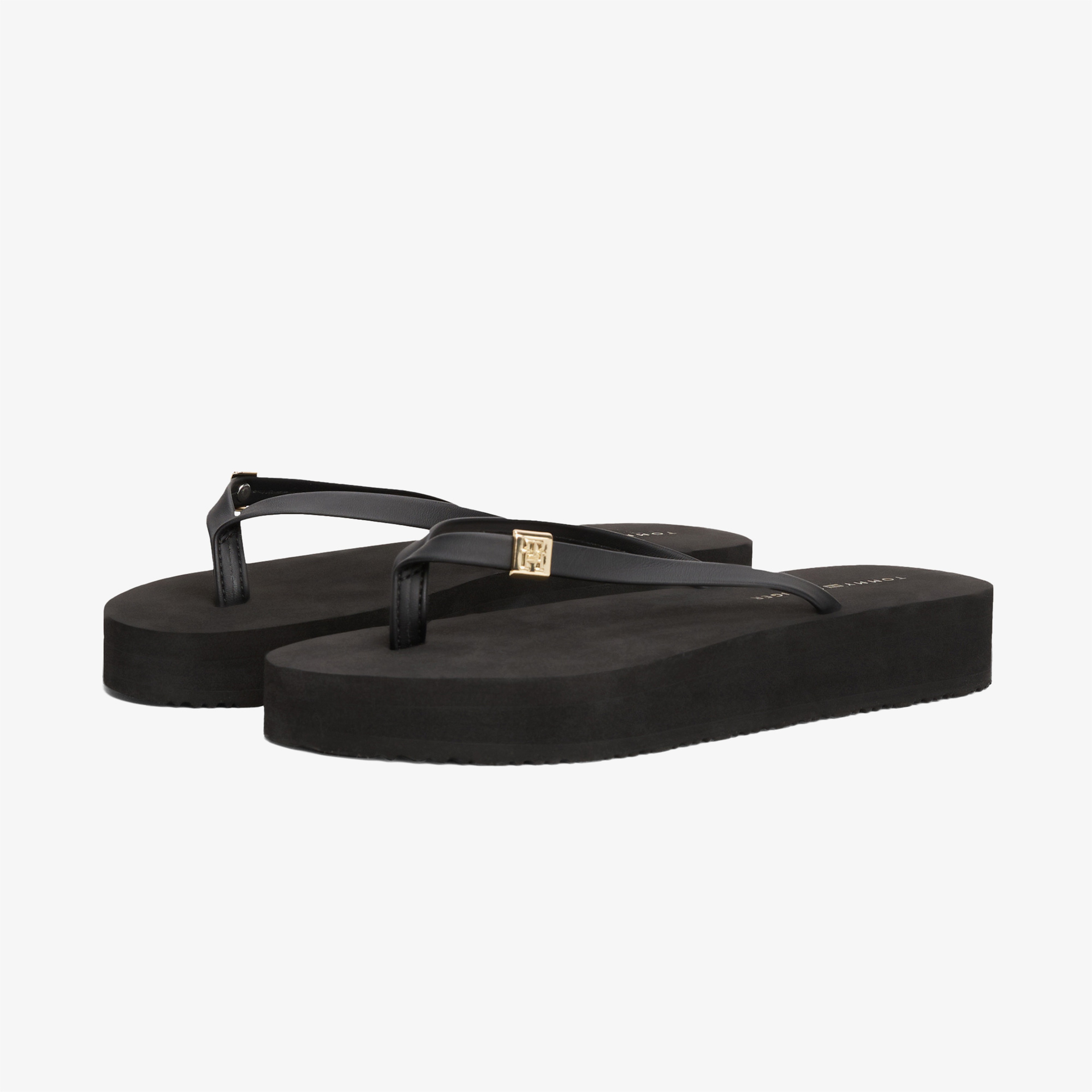 Tommy Hilfiger Elevated Chic Beach Kadın Siyah Terlik