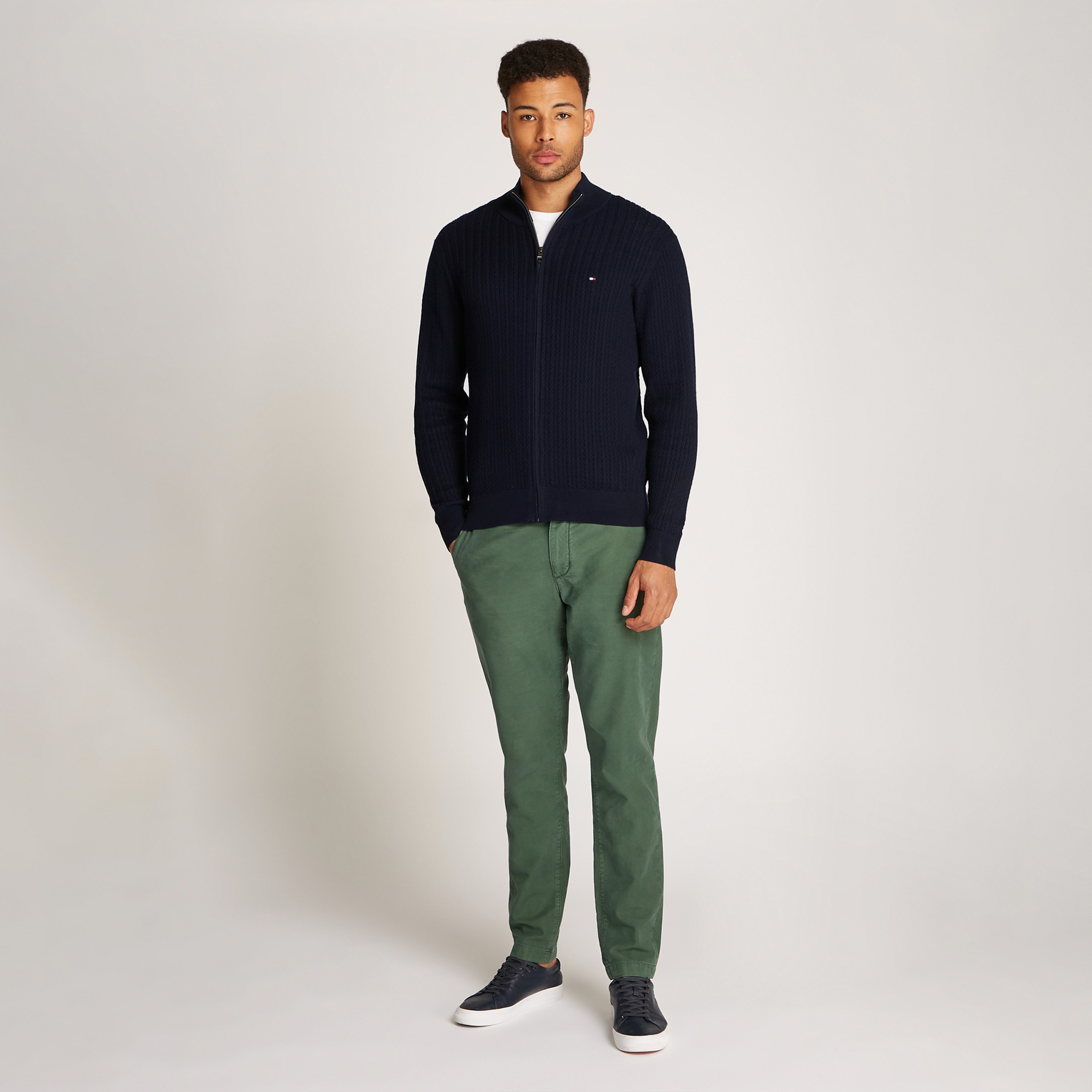 Tommy Hilfiger Erkek Mavi Triko