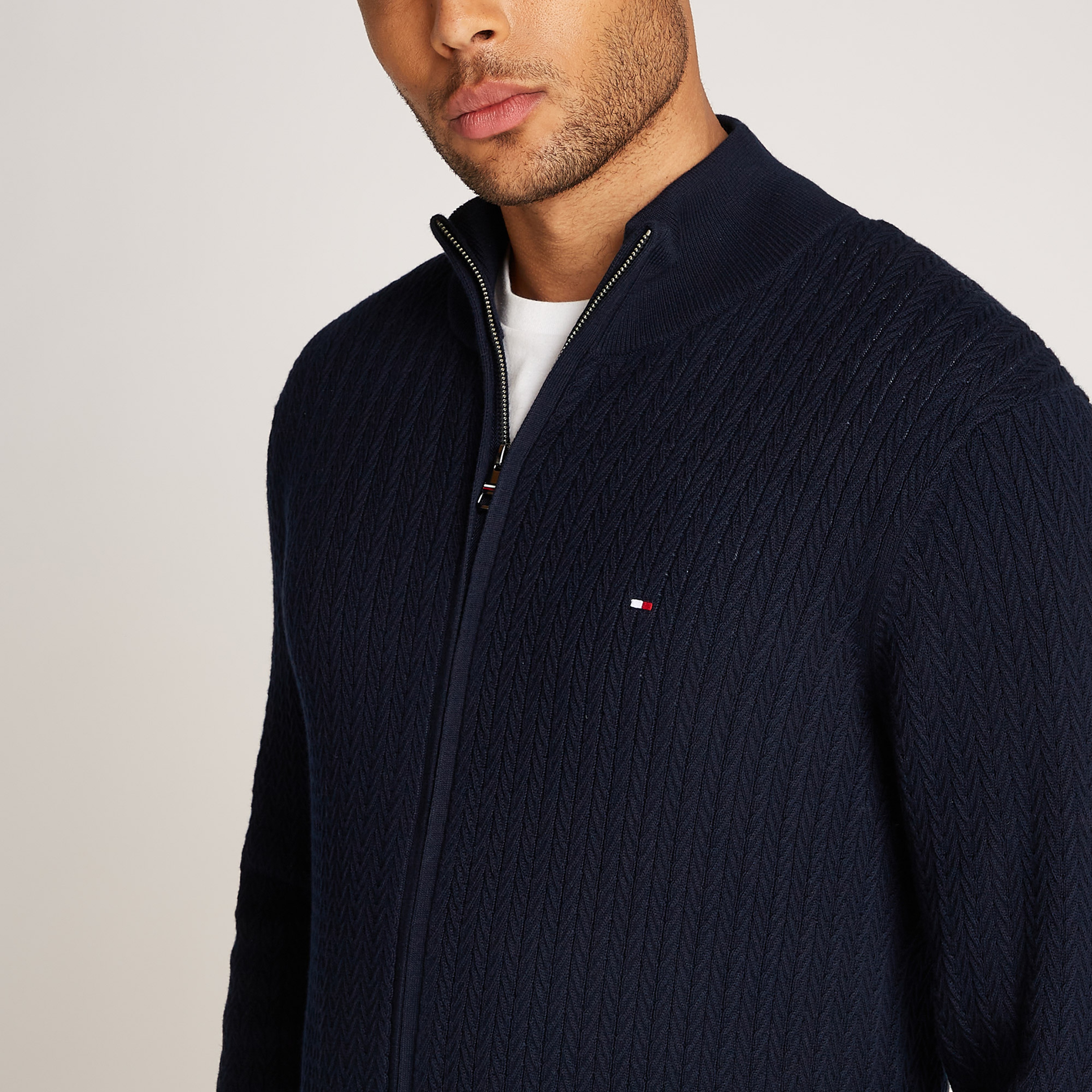 Tommy Hilfiger Erkek Mavi Triko