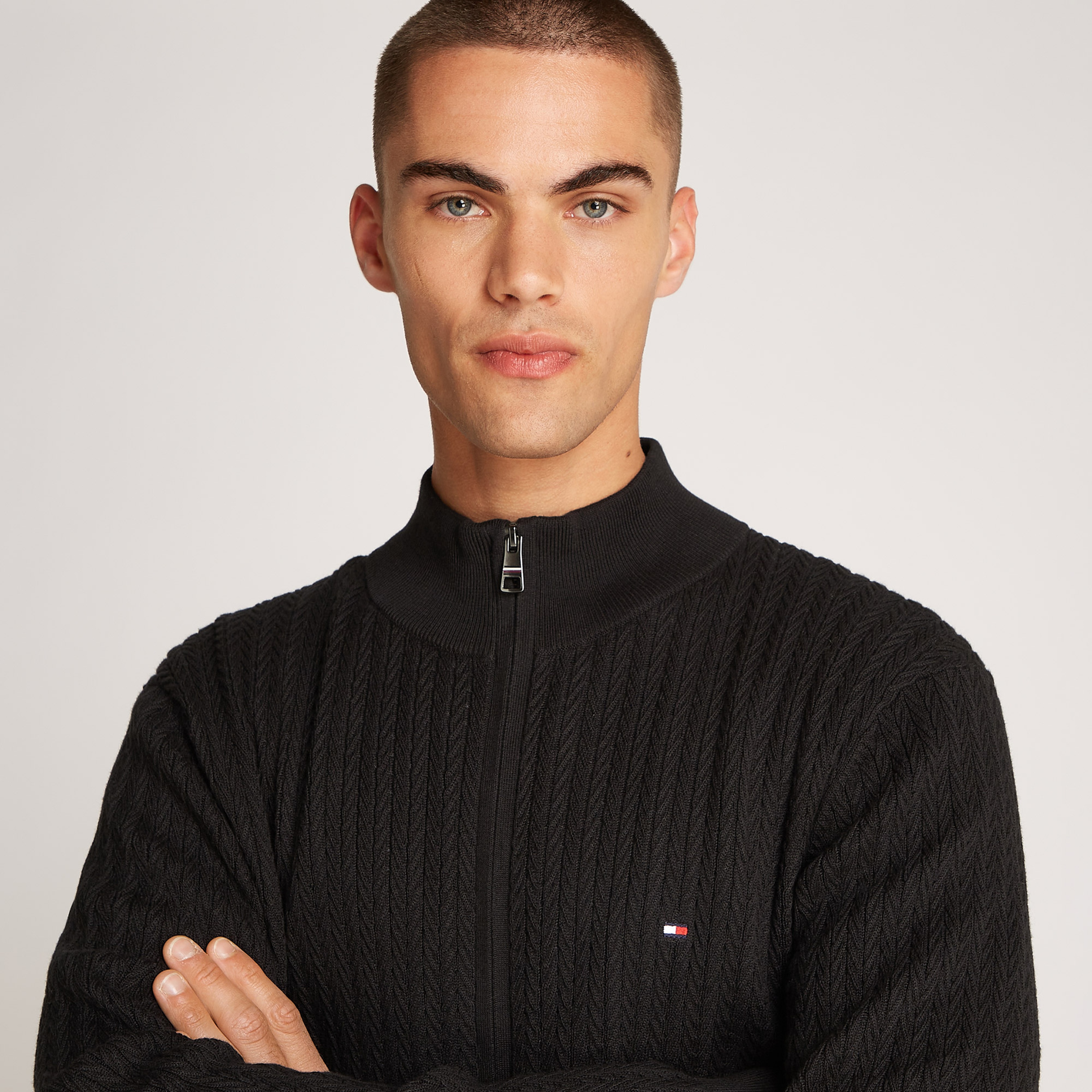 Tommy Hilfiger Erkek Siyah Triko