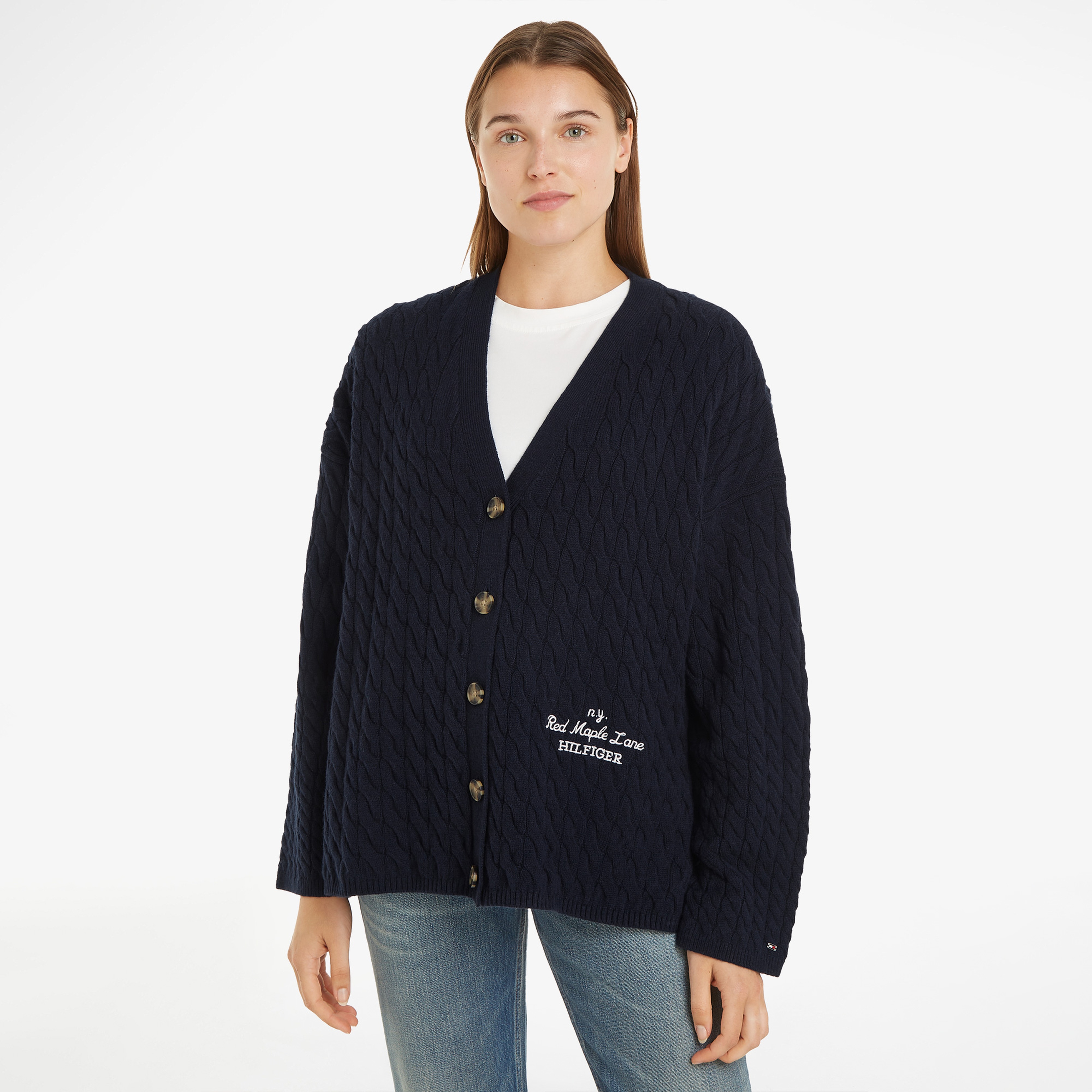 Tommy Hilfiger Kadın Mavi Triko