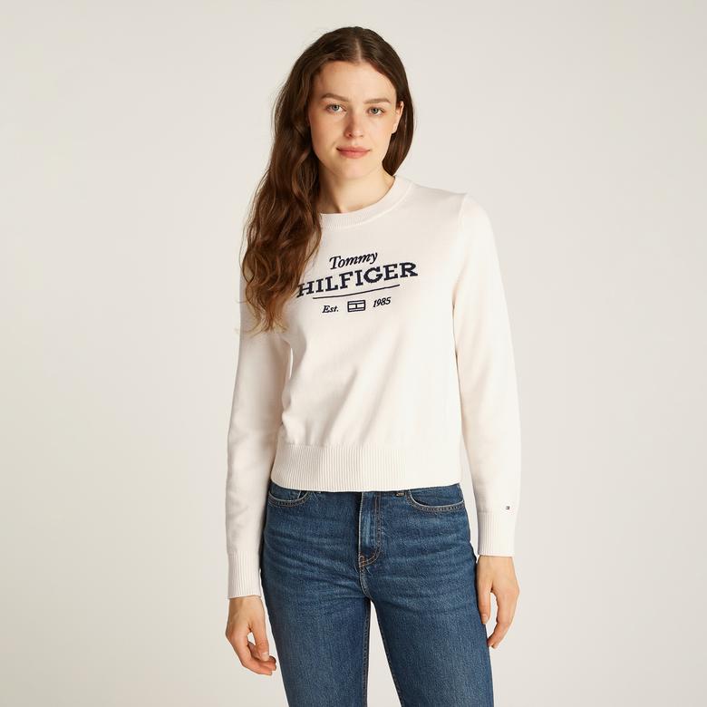 Tommy Hilfiger Kadın Krem Triko