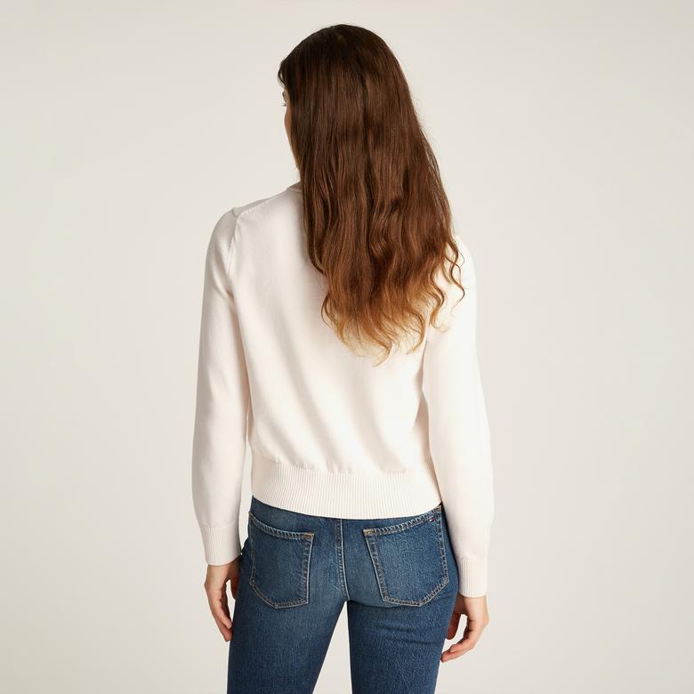 Tommy Hilfiger Kadın Krem Triko