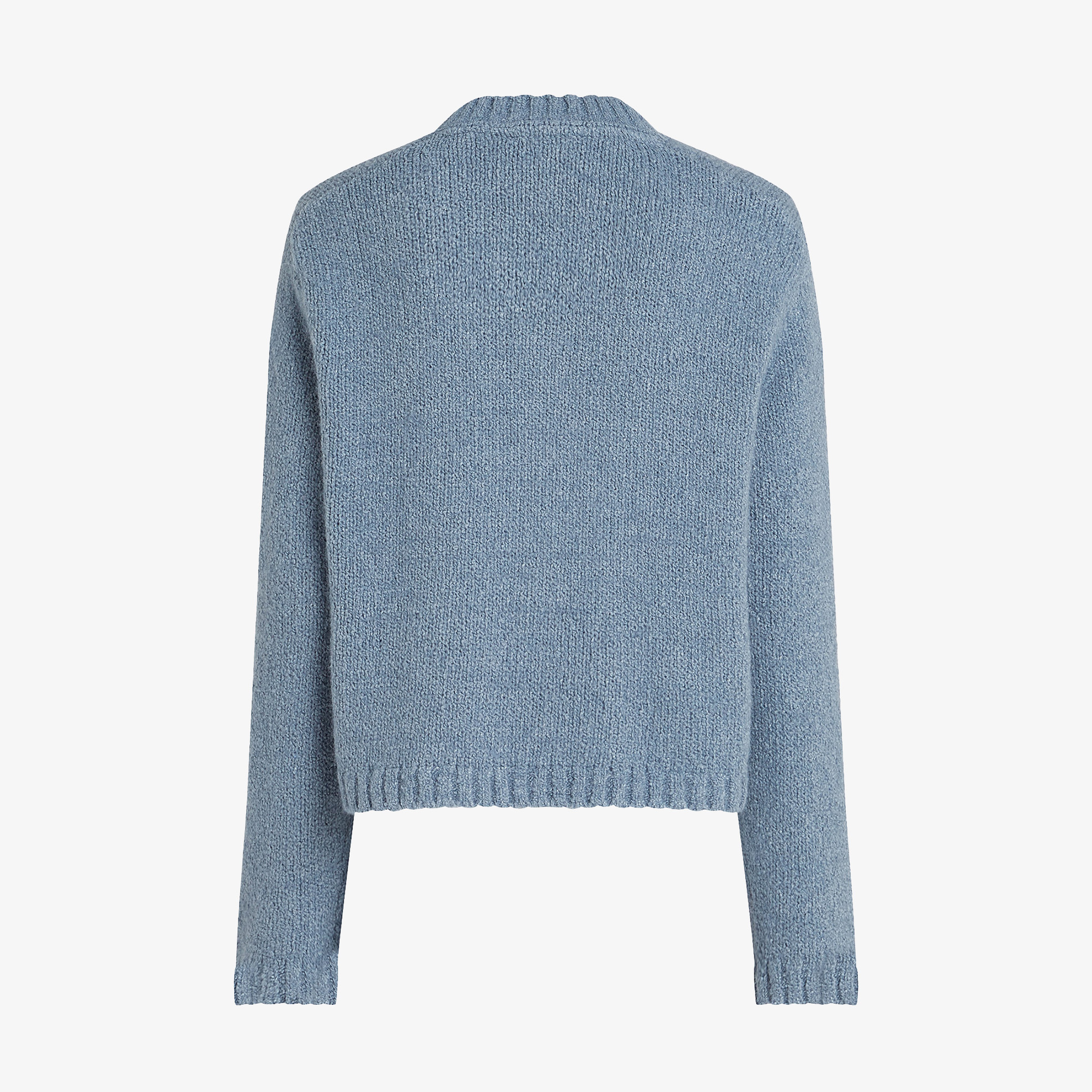 Tommy Hilfiger Textured Gold Button Lady Kadın Mavi Kazak