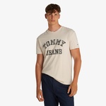 Tommy Jeans Reg Paisley College Ext Erkek Bej T-Shirt