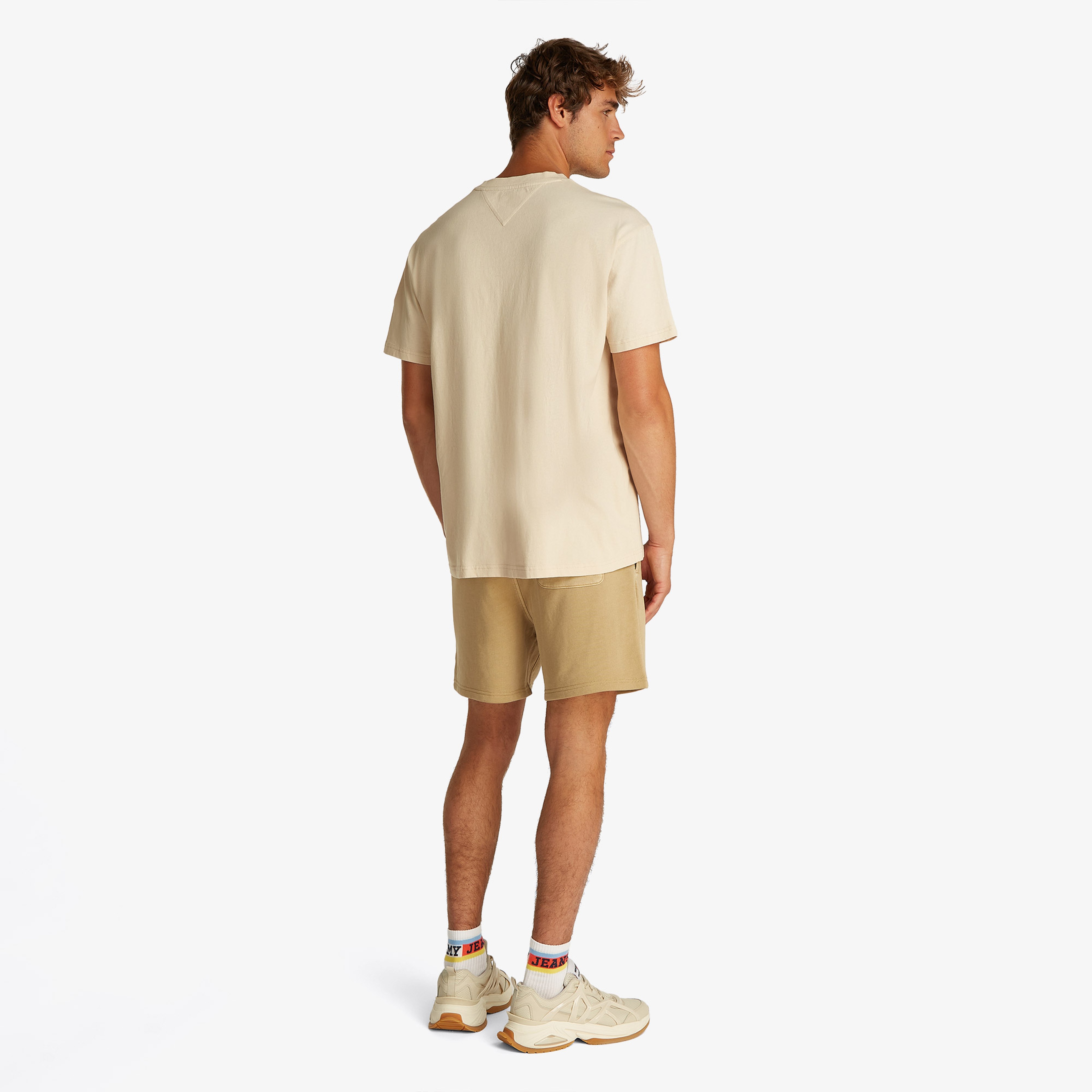 Tommy Jeans Relax Paisley Flag Erkek Bej T-Shirt