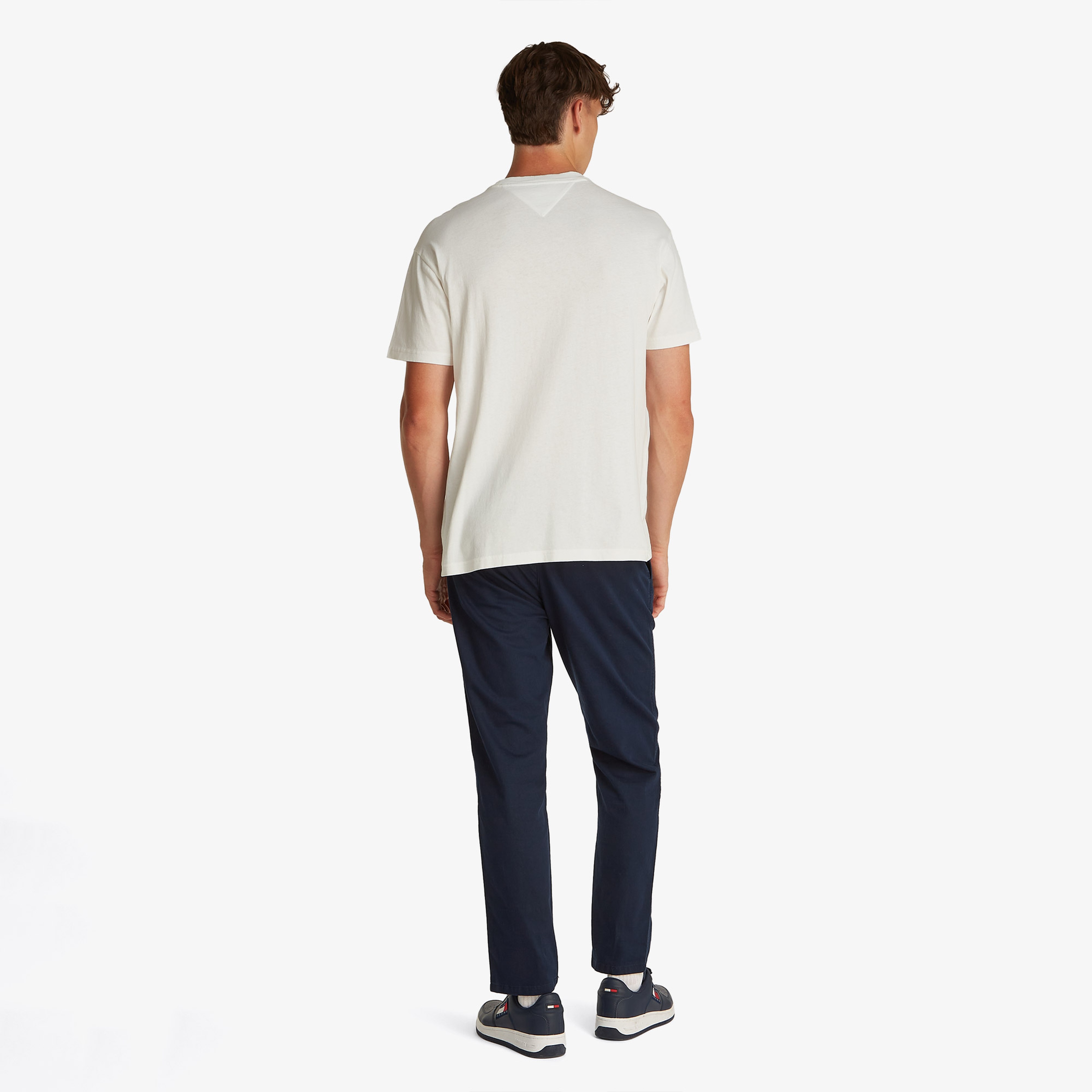 Tommy Jeans Relax Paisley Flag Erkek Beyaz T-Shirt