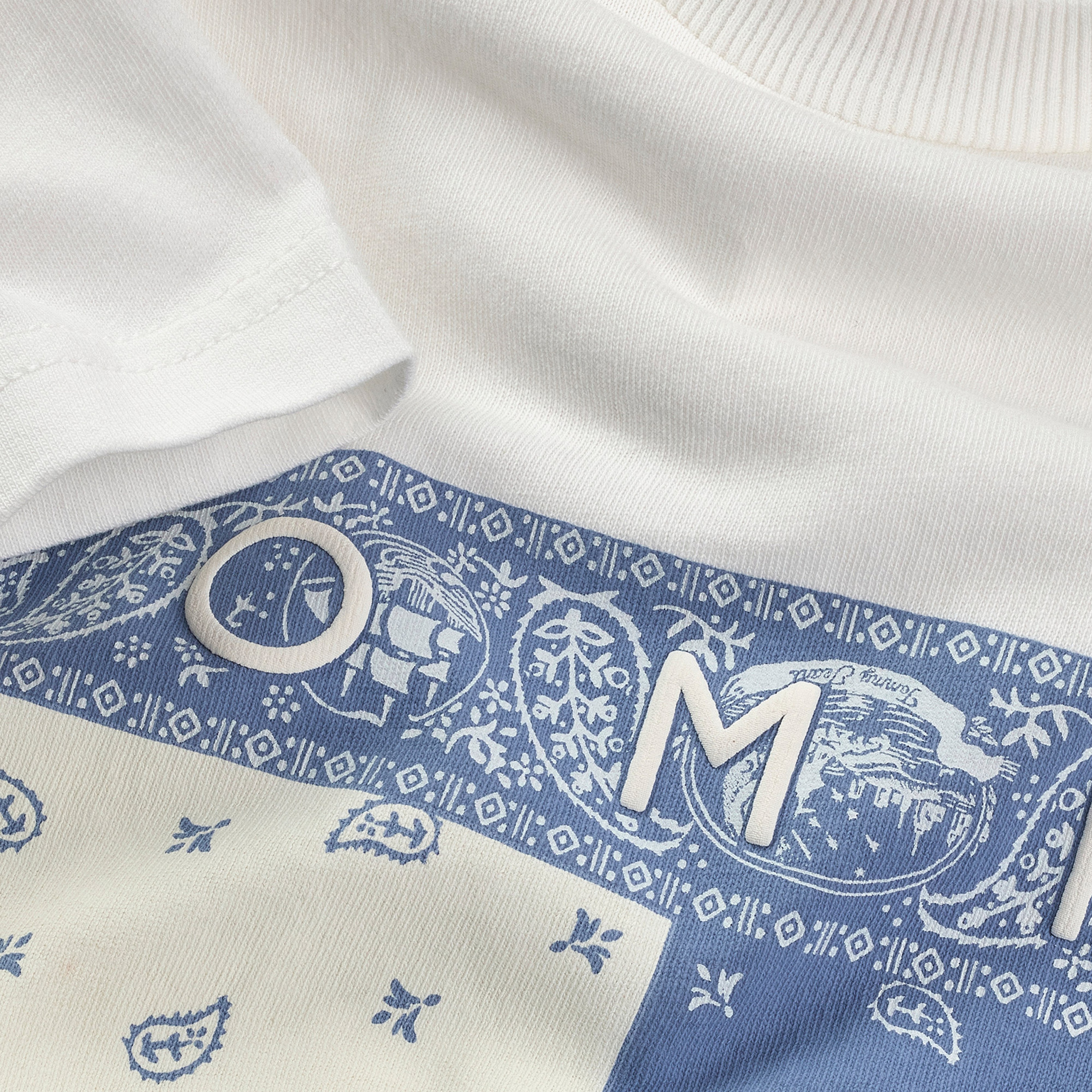 Tommy Jeans Relax Paisley Flag Erkek Beyaz T-Shirt