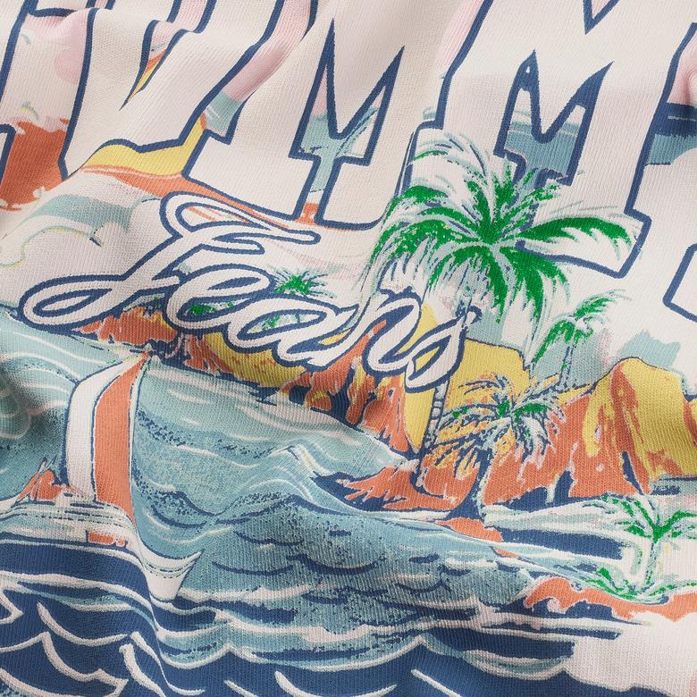 Tommy Jeans Relax Arch Sailing Erkek Pembe T-Shirt