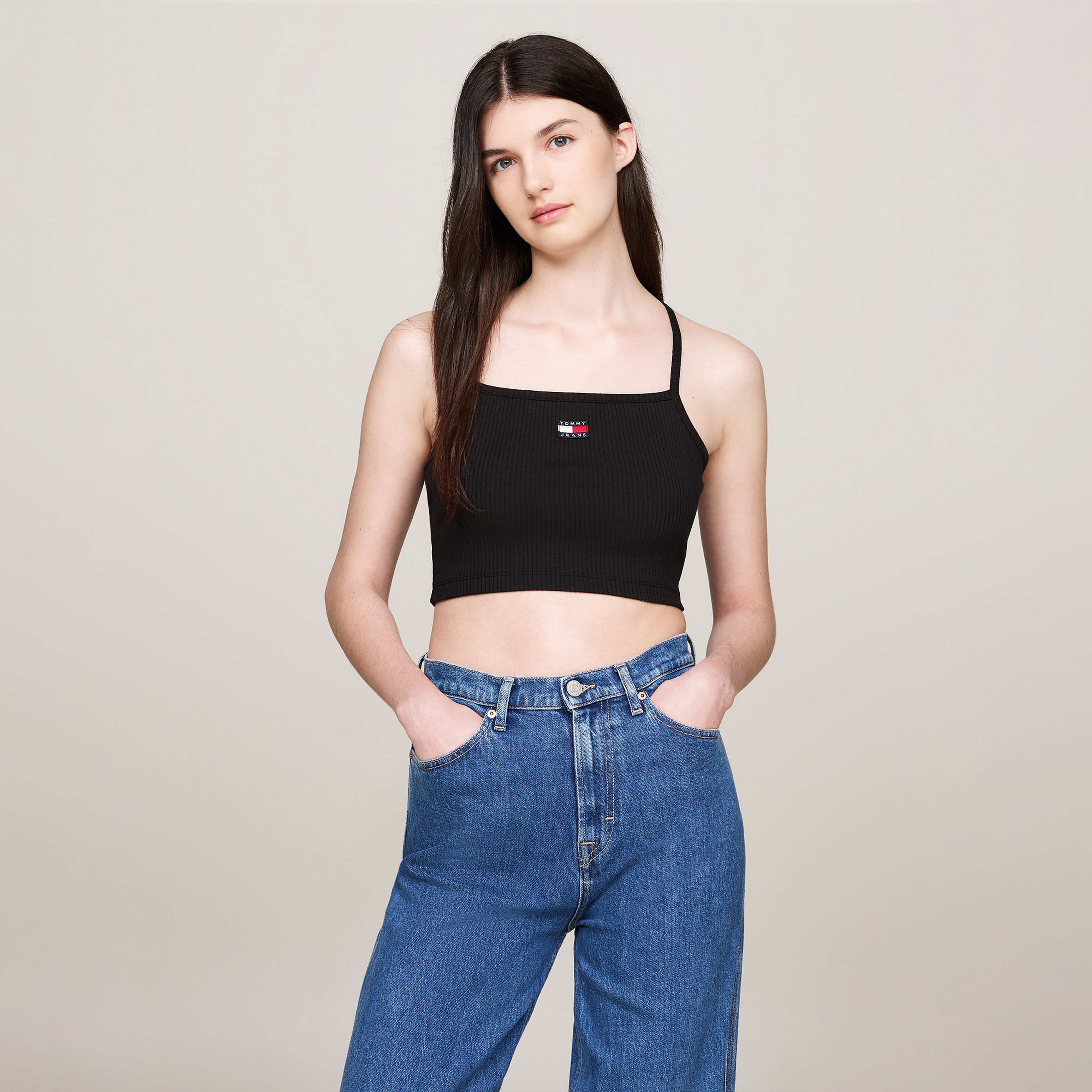 Tommy Jeans Kadın Siyah T-Shirt