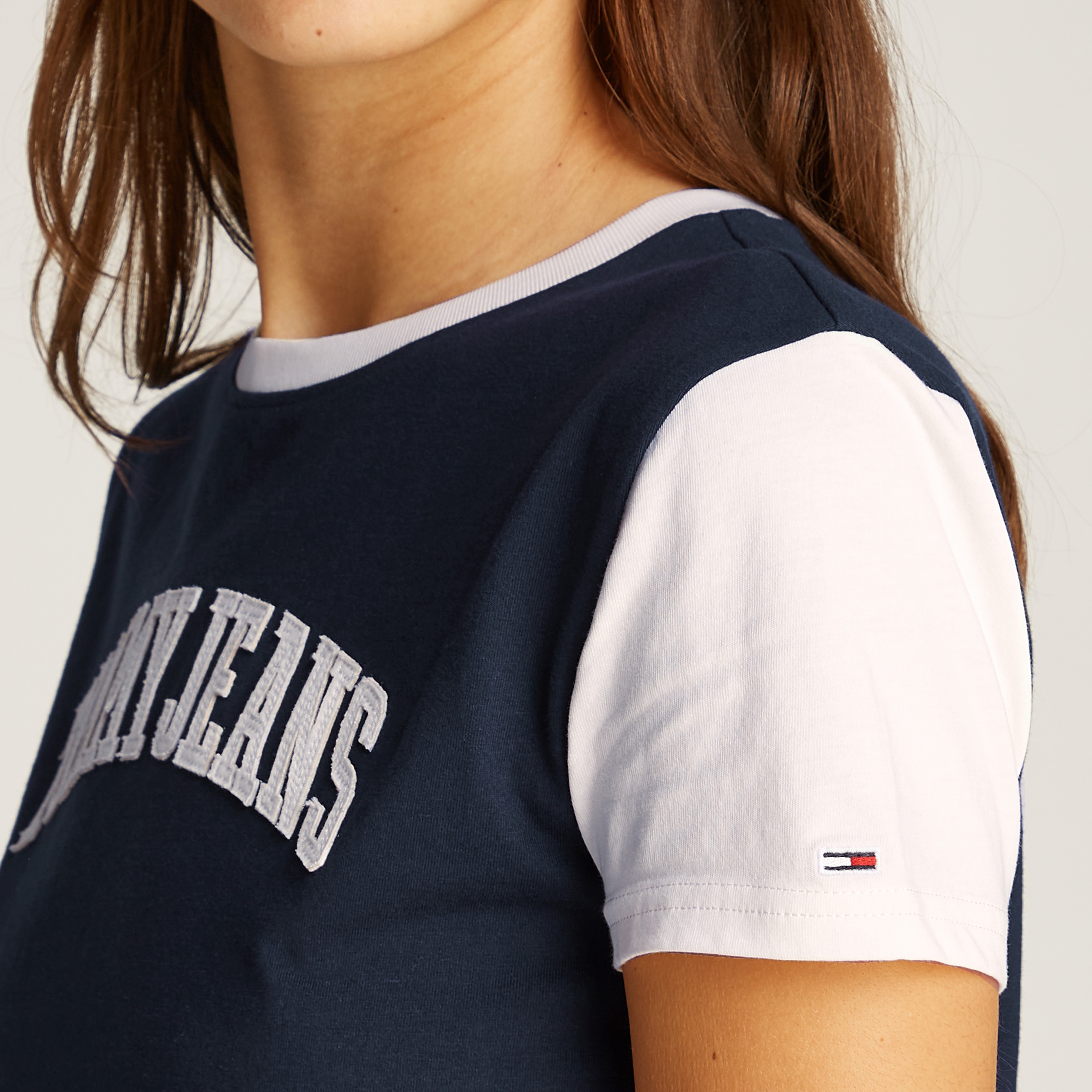 Tommy Jeans Reg Crp Varsity Kadın Lacivert T-Shirt