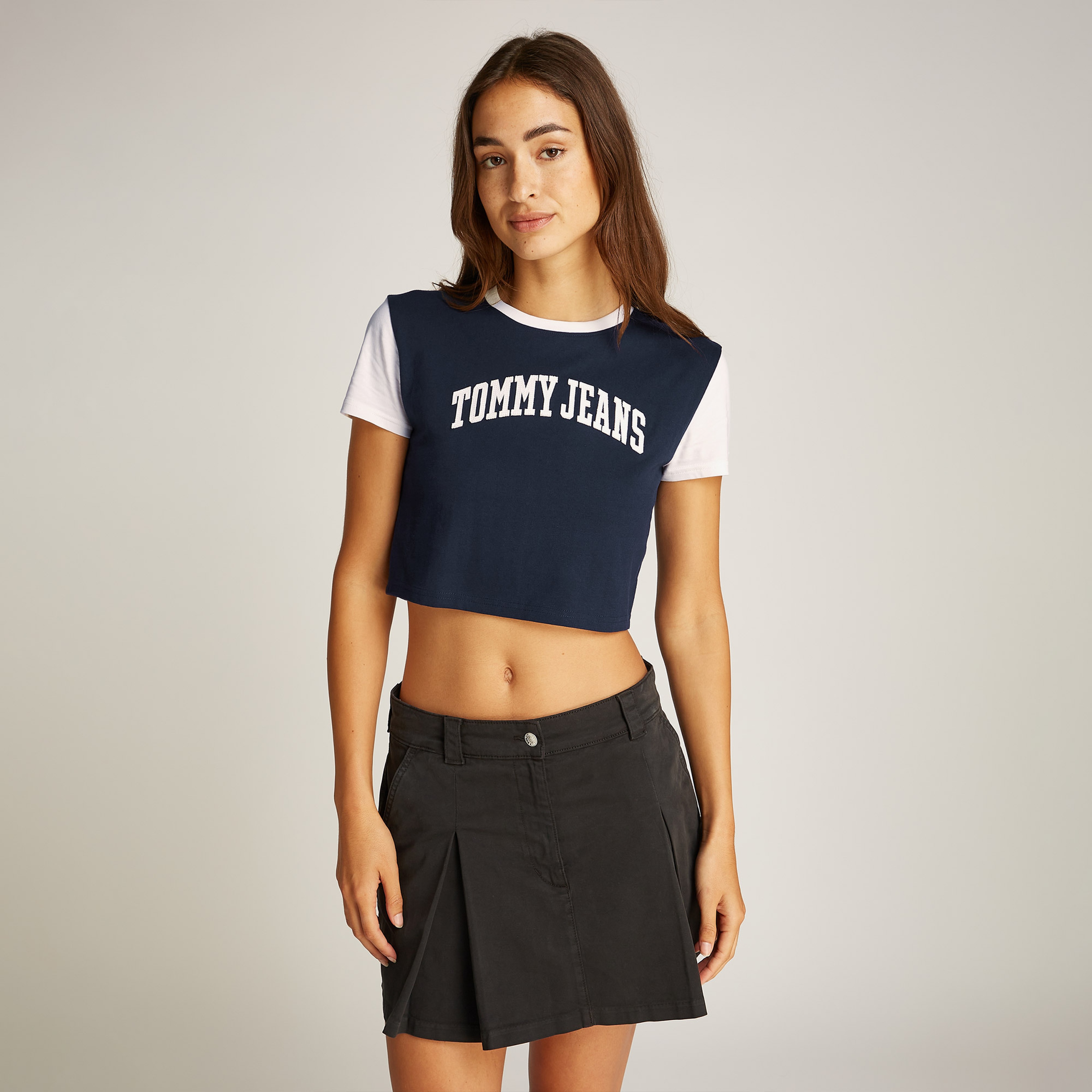 Tommy Jeans Reg Crp Varsity Kadın Lacivert T-Shirt